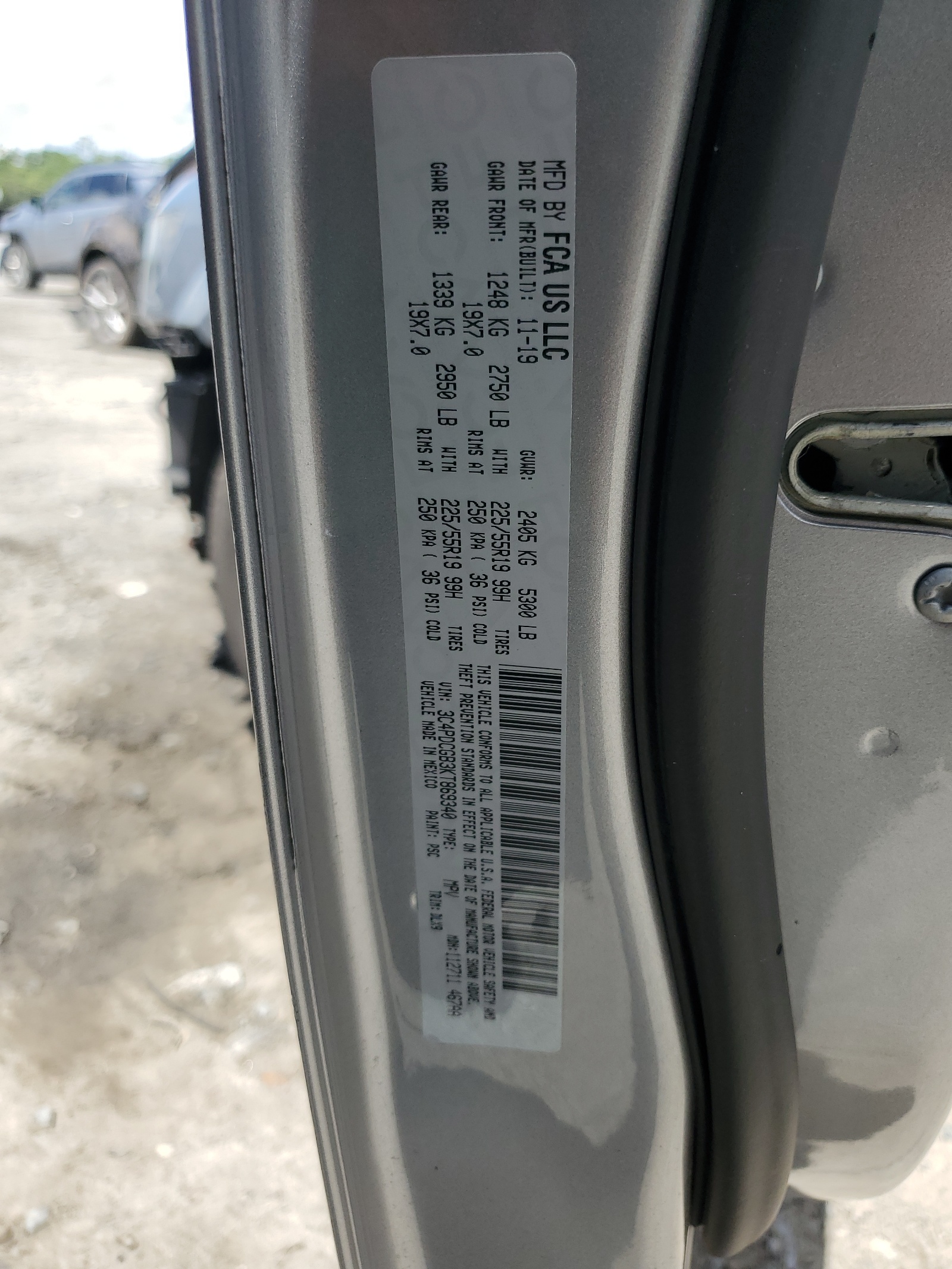 3C4PDCGB3KT869340 2019 Dodge Journey Crossroad