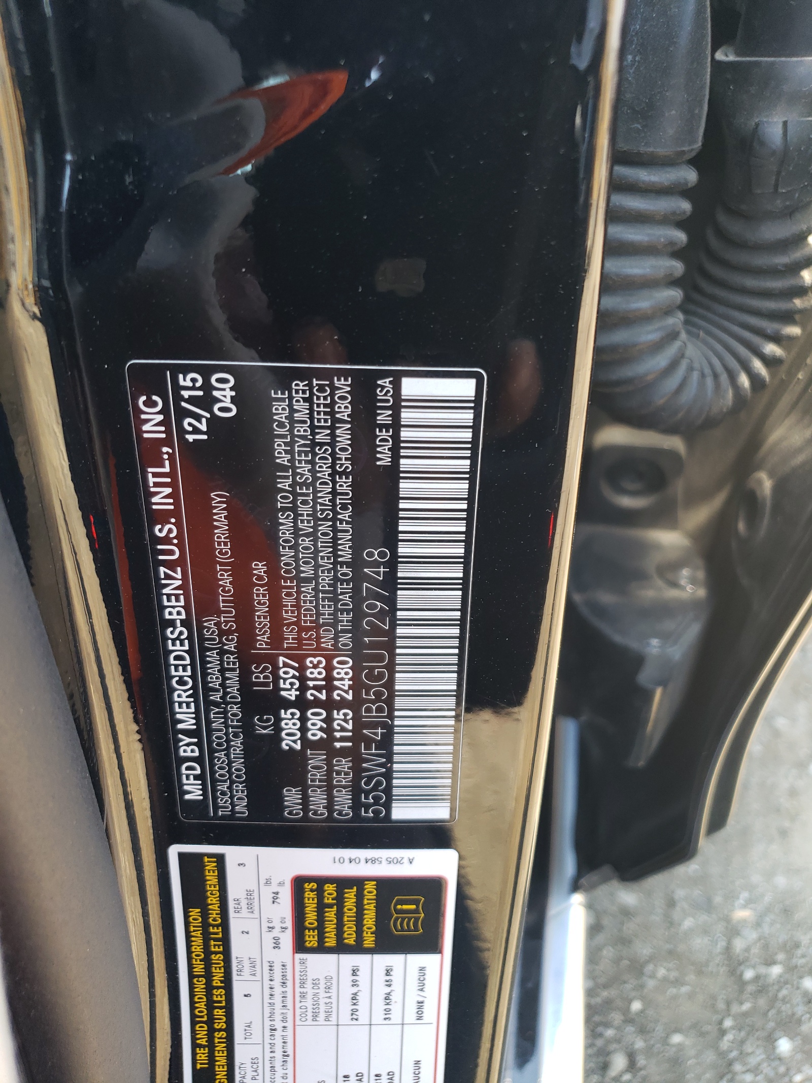 55SWF4JB5GU129748 2016 Mercedes-Benz C 300