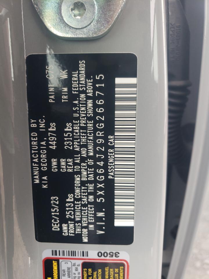 2024 Kia K5 Gt Line VIN: 5XXG64J29RG266715 Lot: 63845484