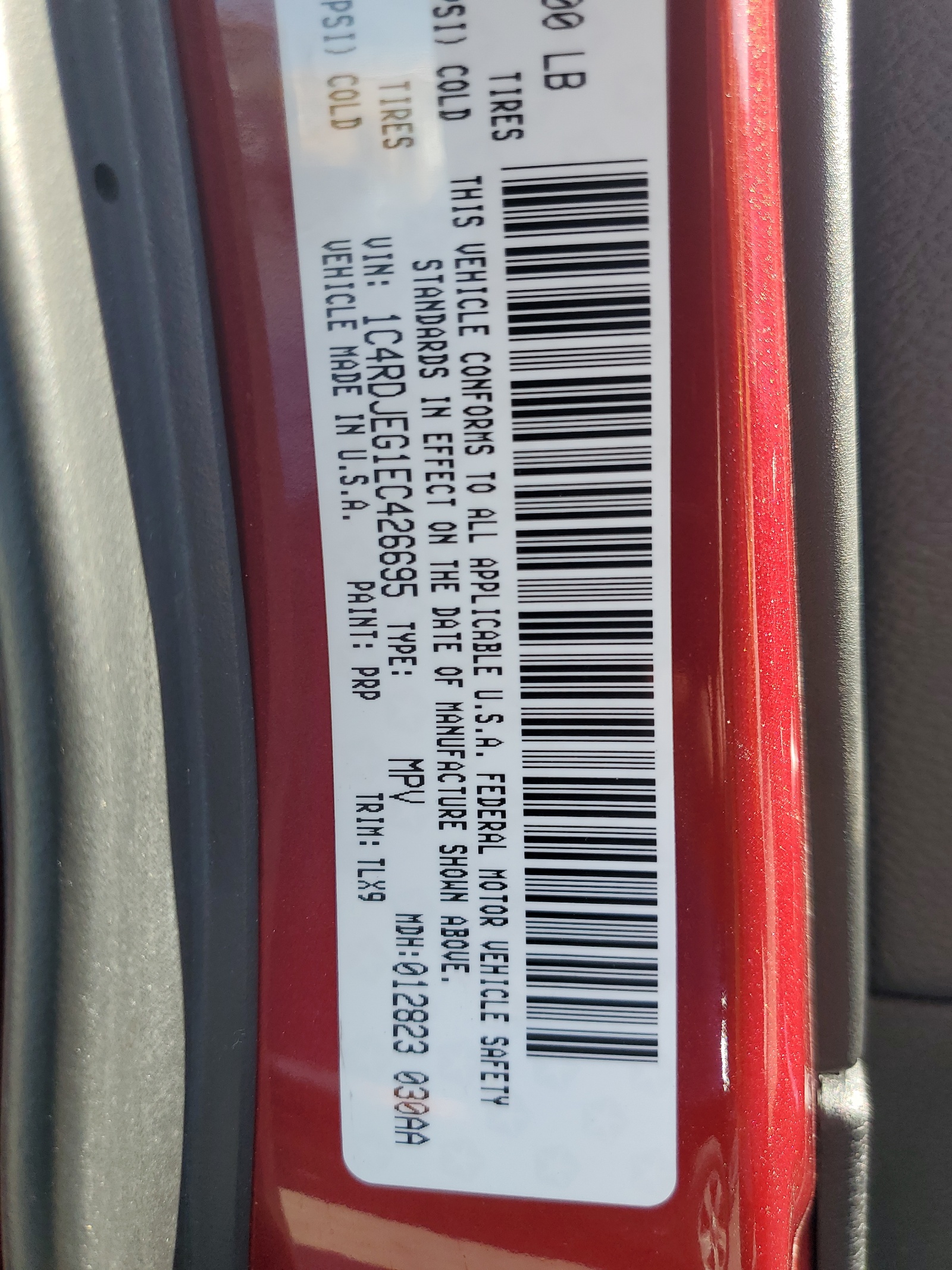 1C4RDJEG1EC426695 2014 Dodge Durango Citadel