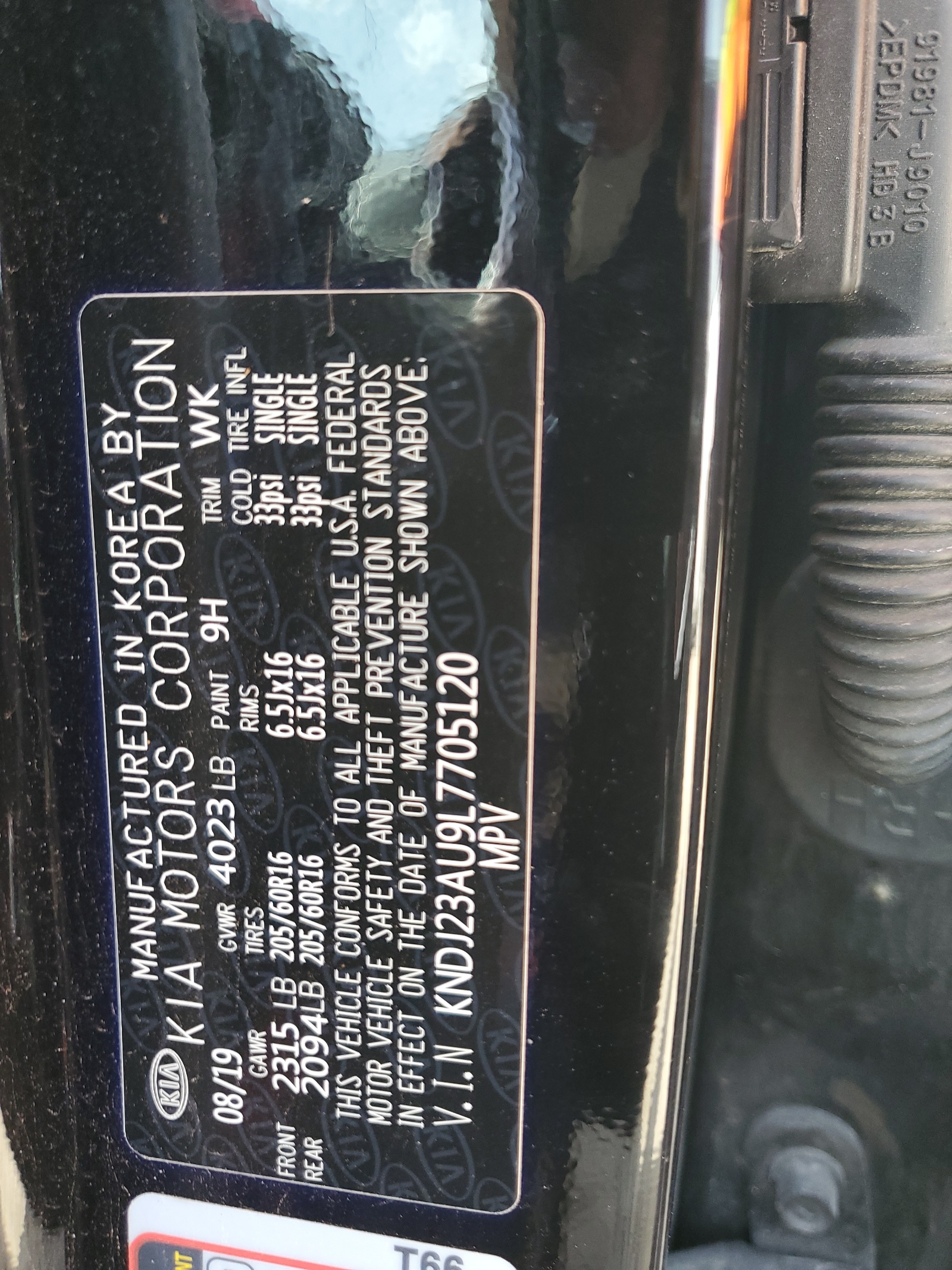 KNDJ23AU9L7705120 2020 Kia Soul Lx