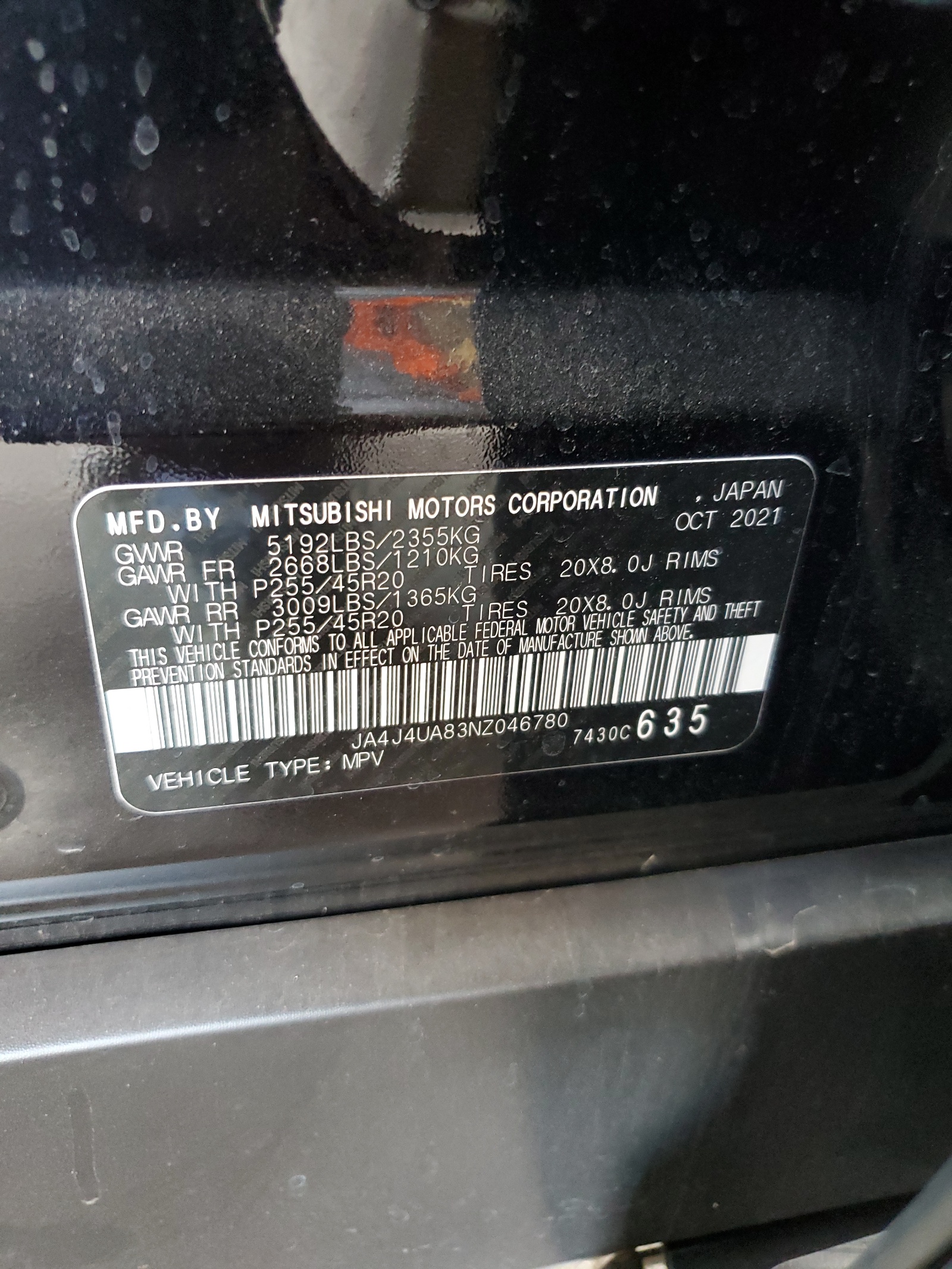 JA4J4UA83NZ046780 2022 Mitsubishi Outlander Se