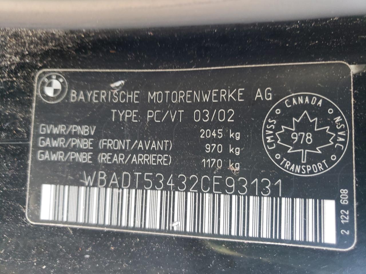 2002 BMW 530 I VIN: WBADT53432CE93131 Lot: 62425454