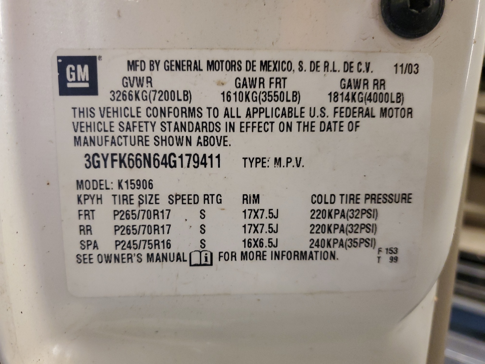 3GYFK66N64G179411 2004 Cadillac Escalade Esv