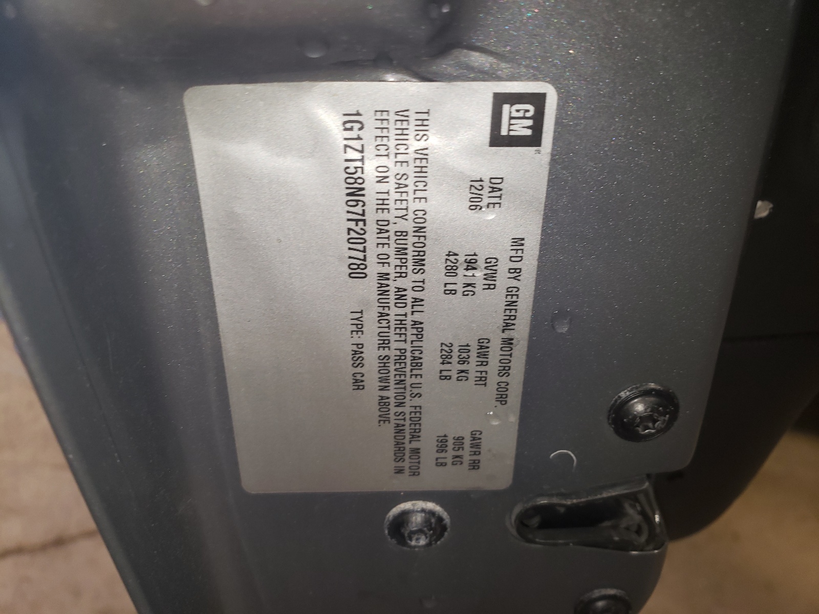 1G1ZT58N67F207780 2007 Chevrolet Malibu Lt