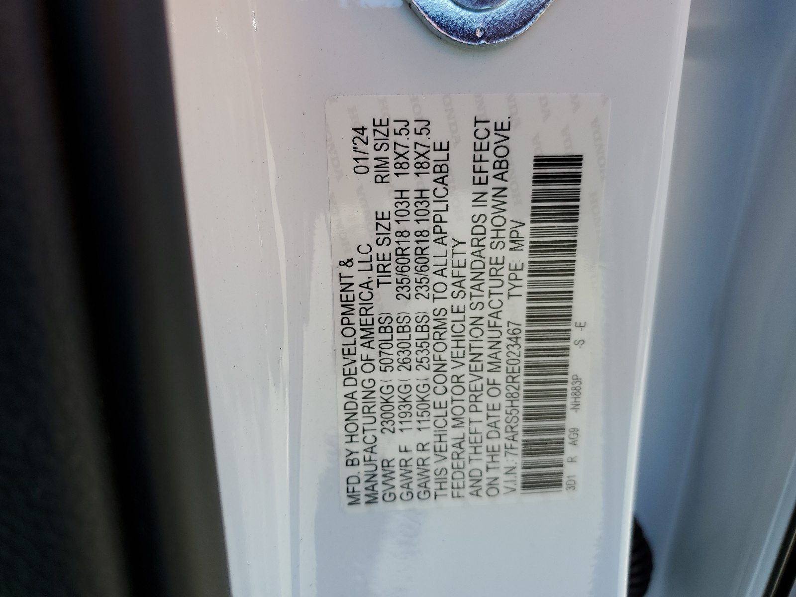 7FARS5H82RE023467 2024 Honda Cr-V Sport-L