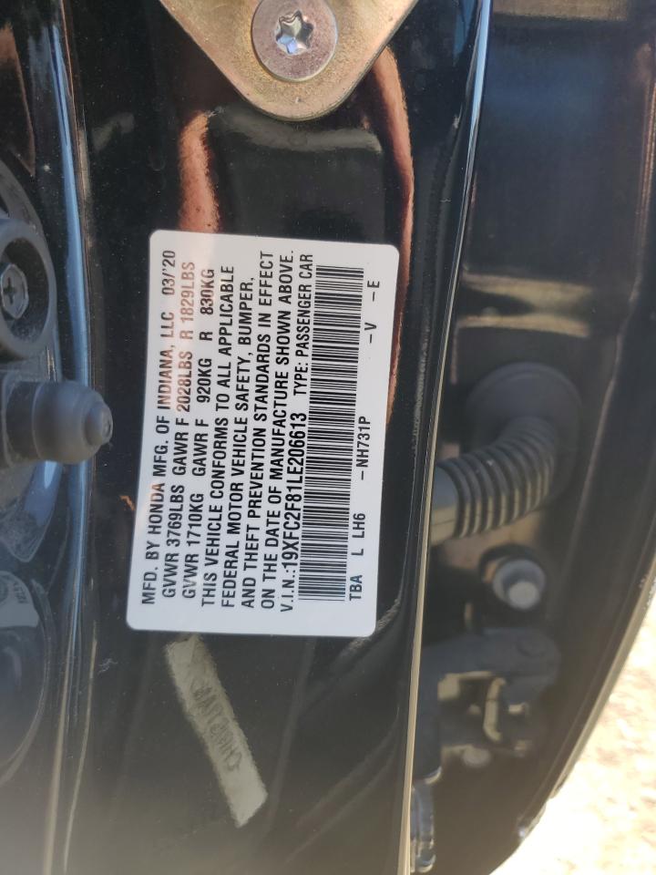 2020 Honda Civic Sport VIN: 19XFC2F81LE206613 Lot: 63568384