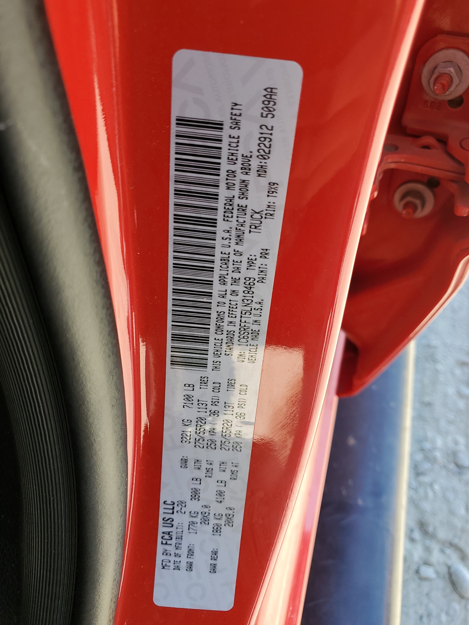 1C6SRFFT5LN318469 2020 Ram 1500 Big Horn/Lone Star