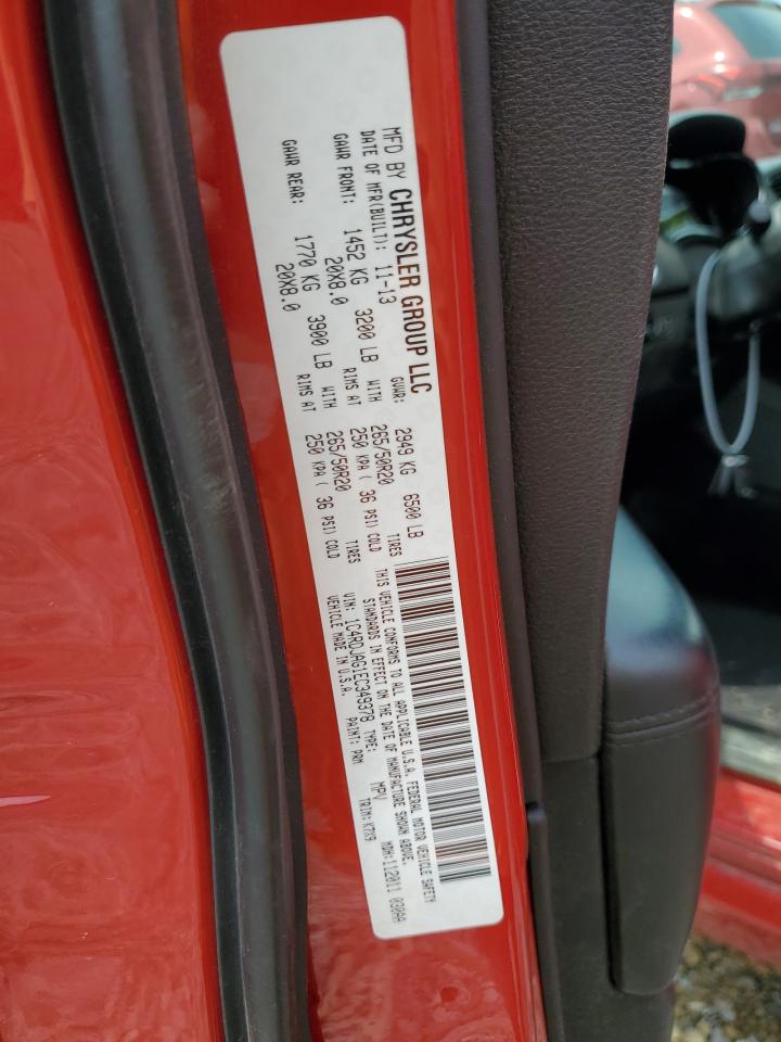 2014 Dodge Durango Sxt VIN: 1C4RDJAG1EC349378 Lot: 64479704