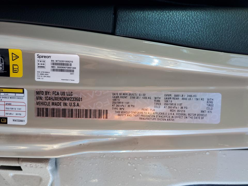 1C4HJXEN3NW233601 2022 Jeep Wrangler Unlimited Sahara