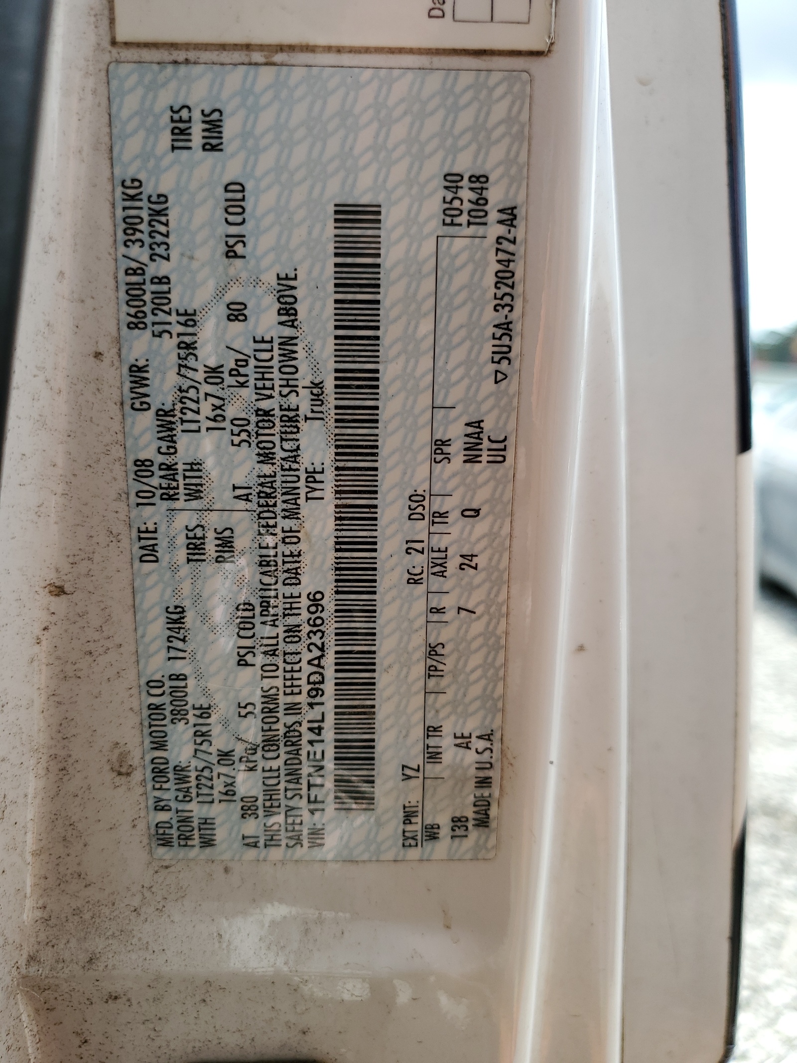 1FTNE14L19DA23696 2009 Ford Econoline E150 Van