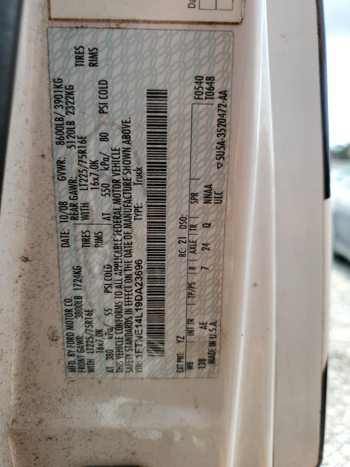 2009 Ford Econoline E150 Van VIN: 1FTNE14L19DA23696 Lot: 61517024