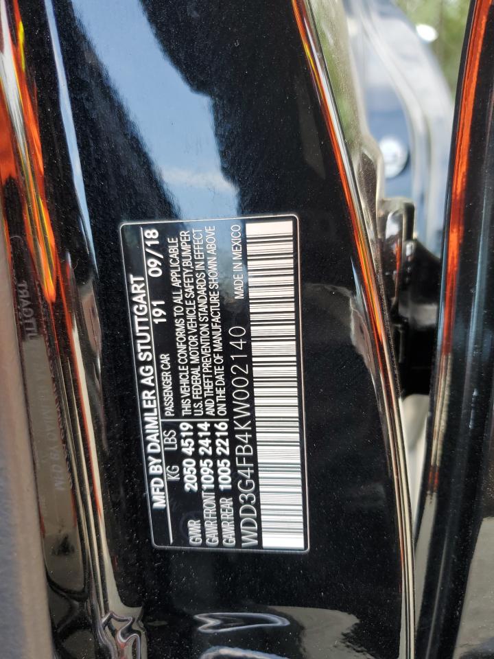 2019 Mercedes-Benz A 220 4Matic VIN: WDD3G4FB4KW002140 Lot: 63503494