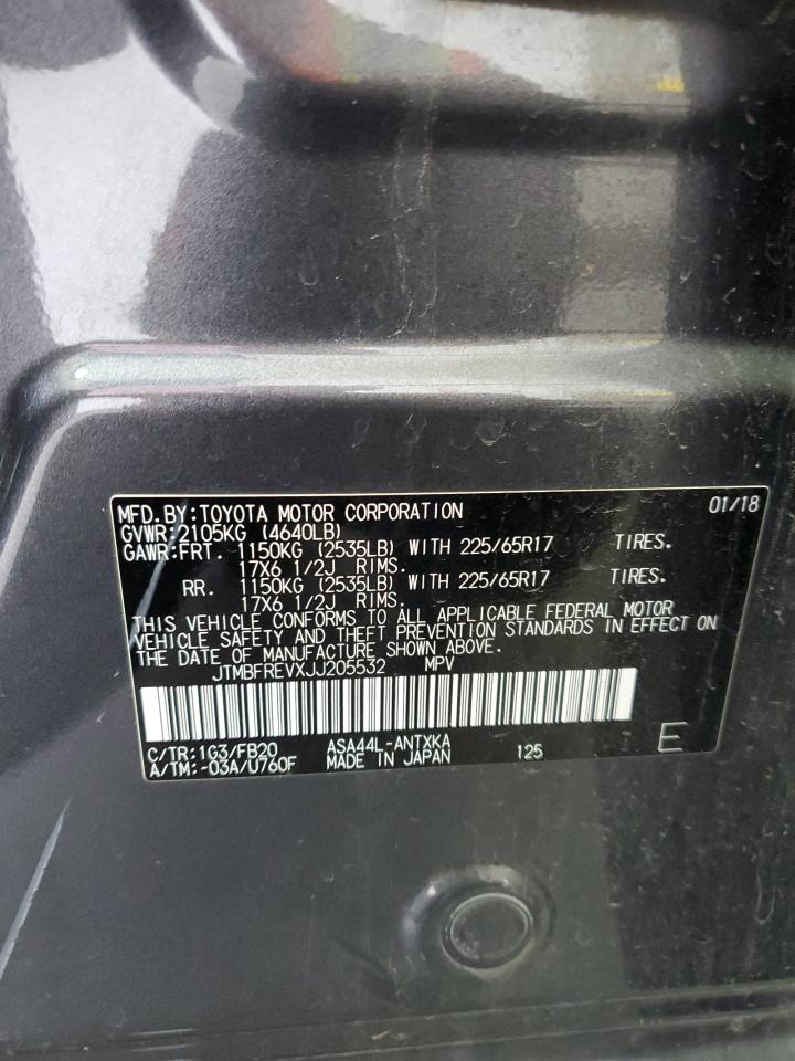 2018 Toyota Rav4 Le VIN: JTMBFREVXJJ205532 Lot: 64207174