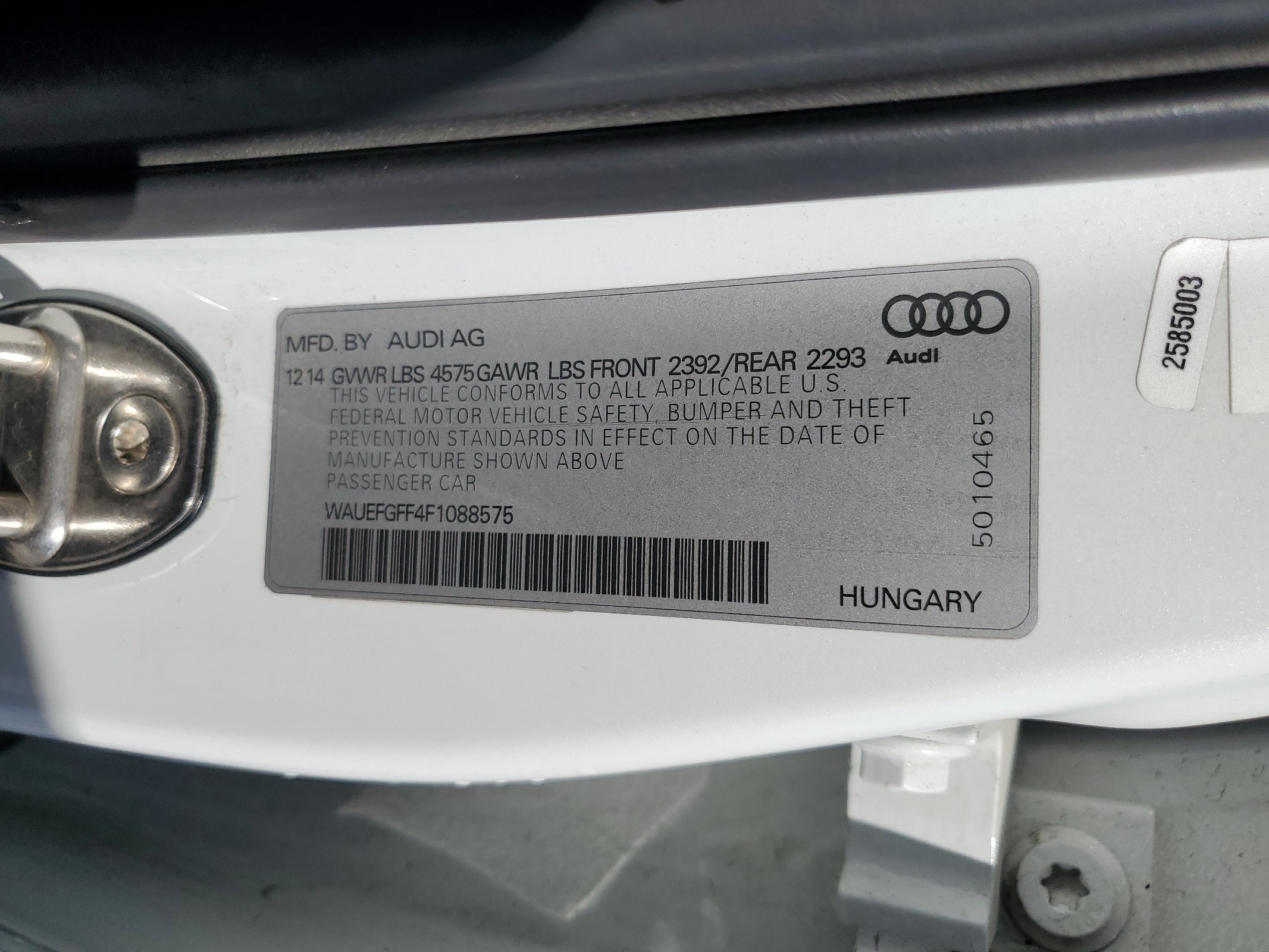 WAUEFGFF4F1088575 2015 Audi A3 Premium Plus