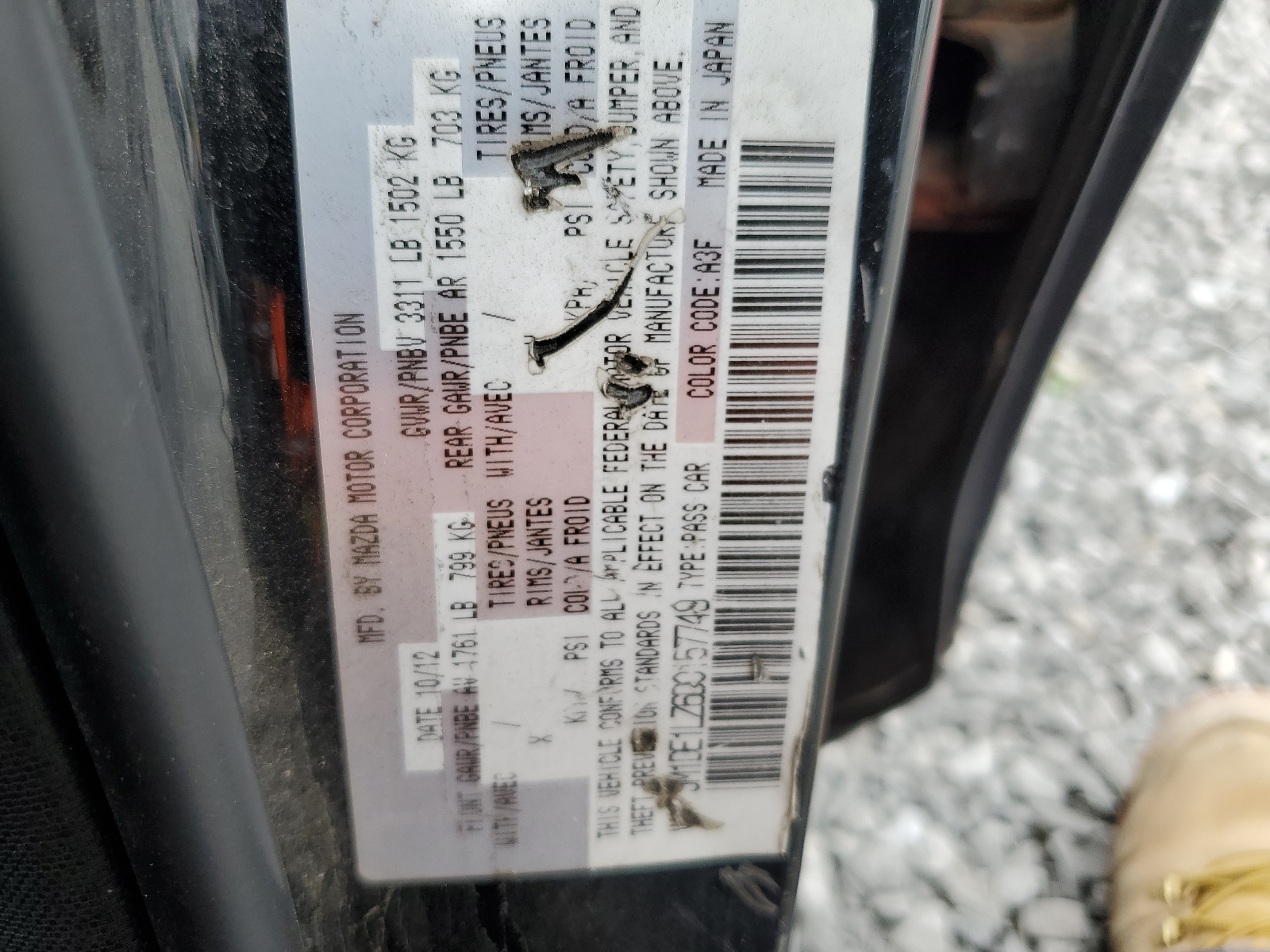 JM1DE1LZ6D0157749 2013 Mazda Mazda2