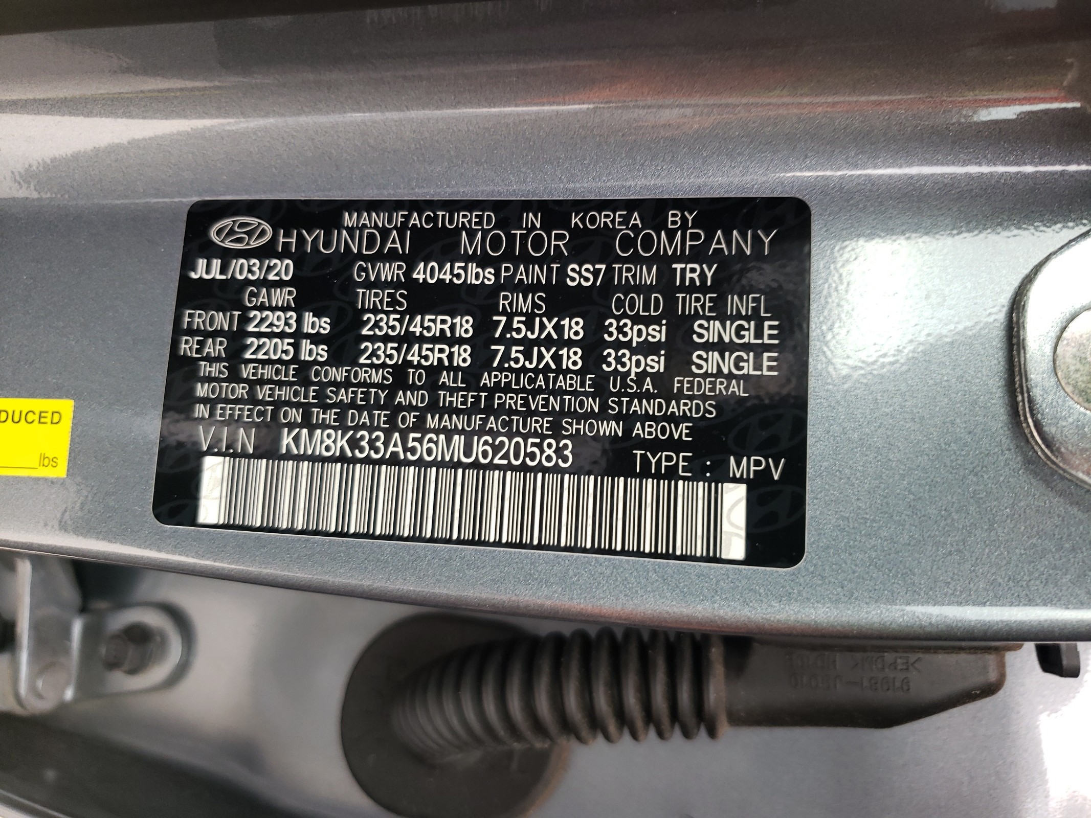 KM8K33A56MU620583 2021 Hyundai Kona Limited