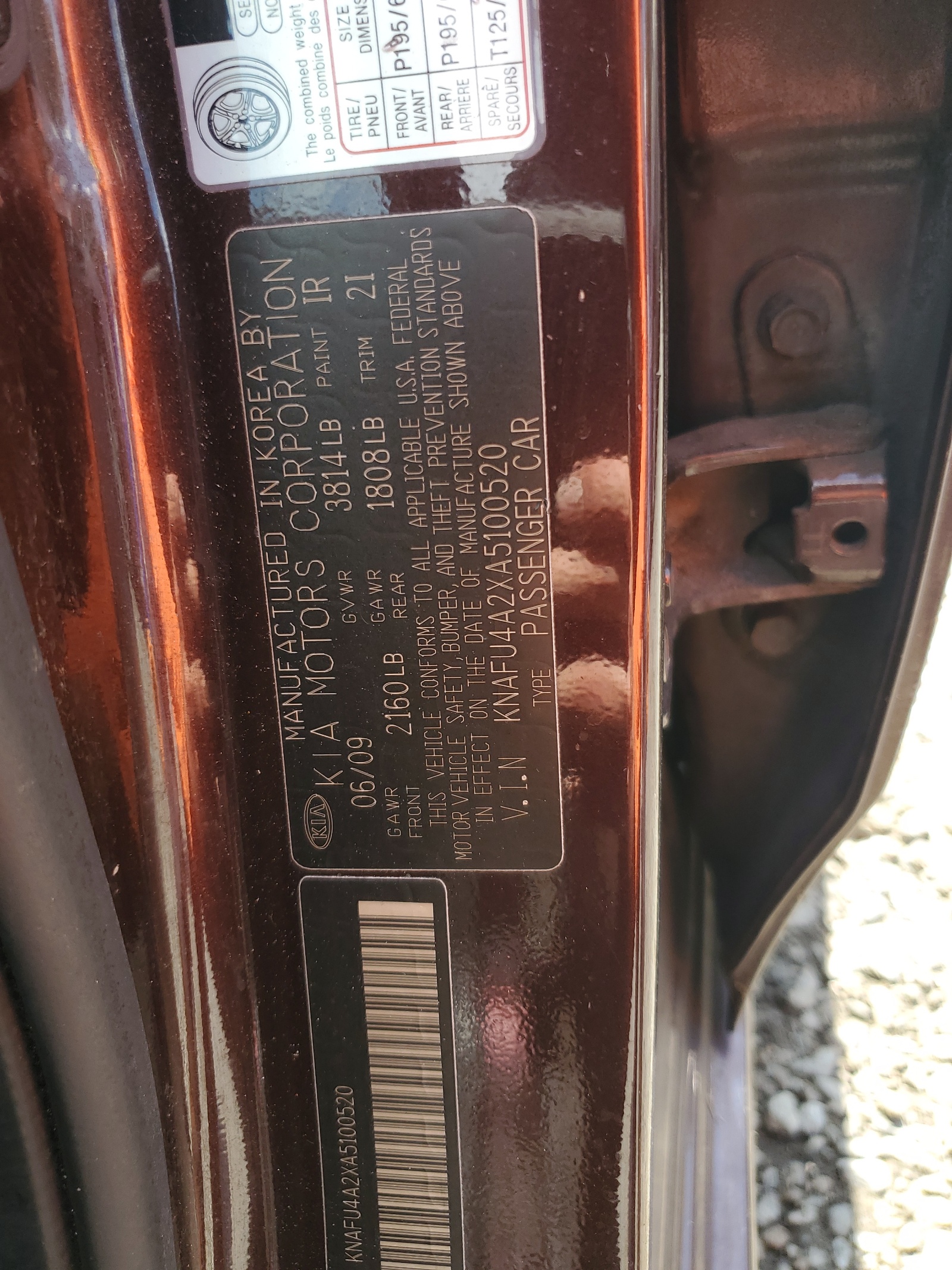 KNAFU4A2XA5100520 2010 Kia Forte Ex