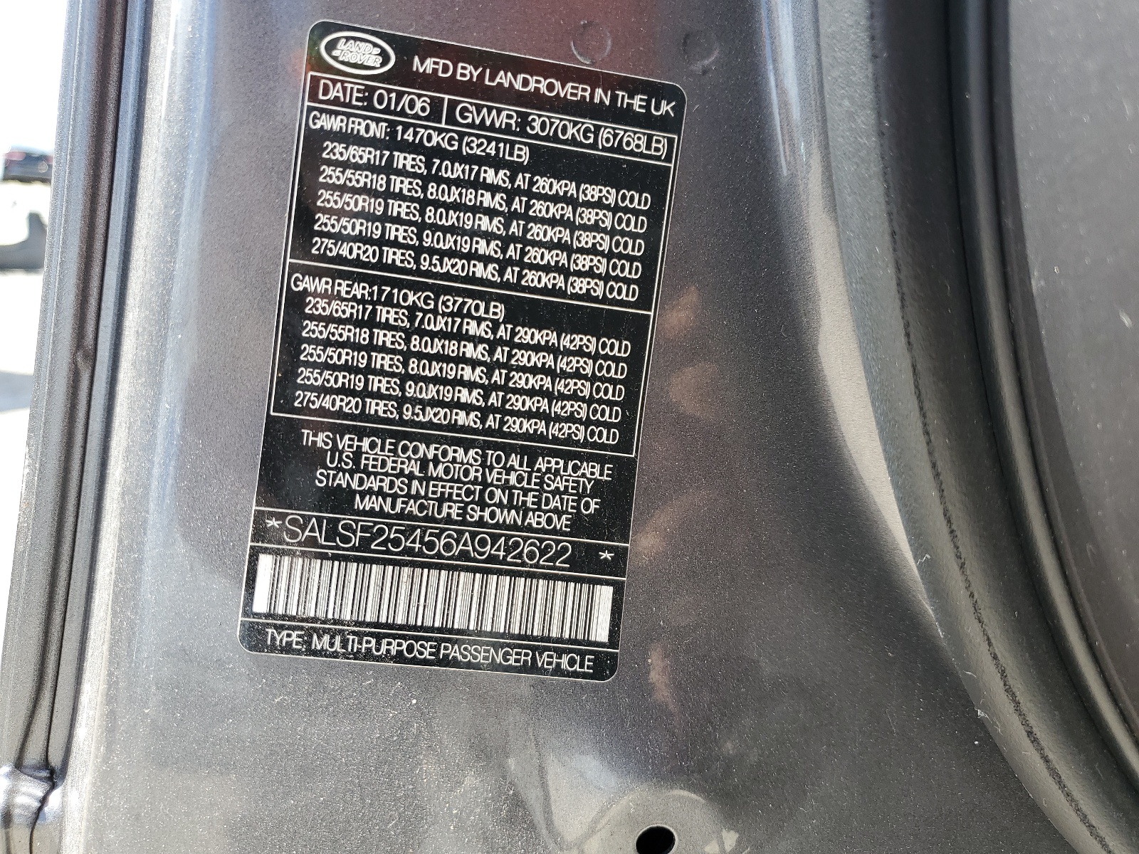 SALSF25456A942622 2006 Land Rover Range Rover Sport Hse