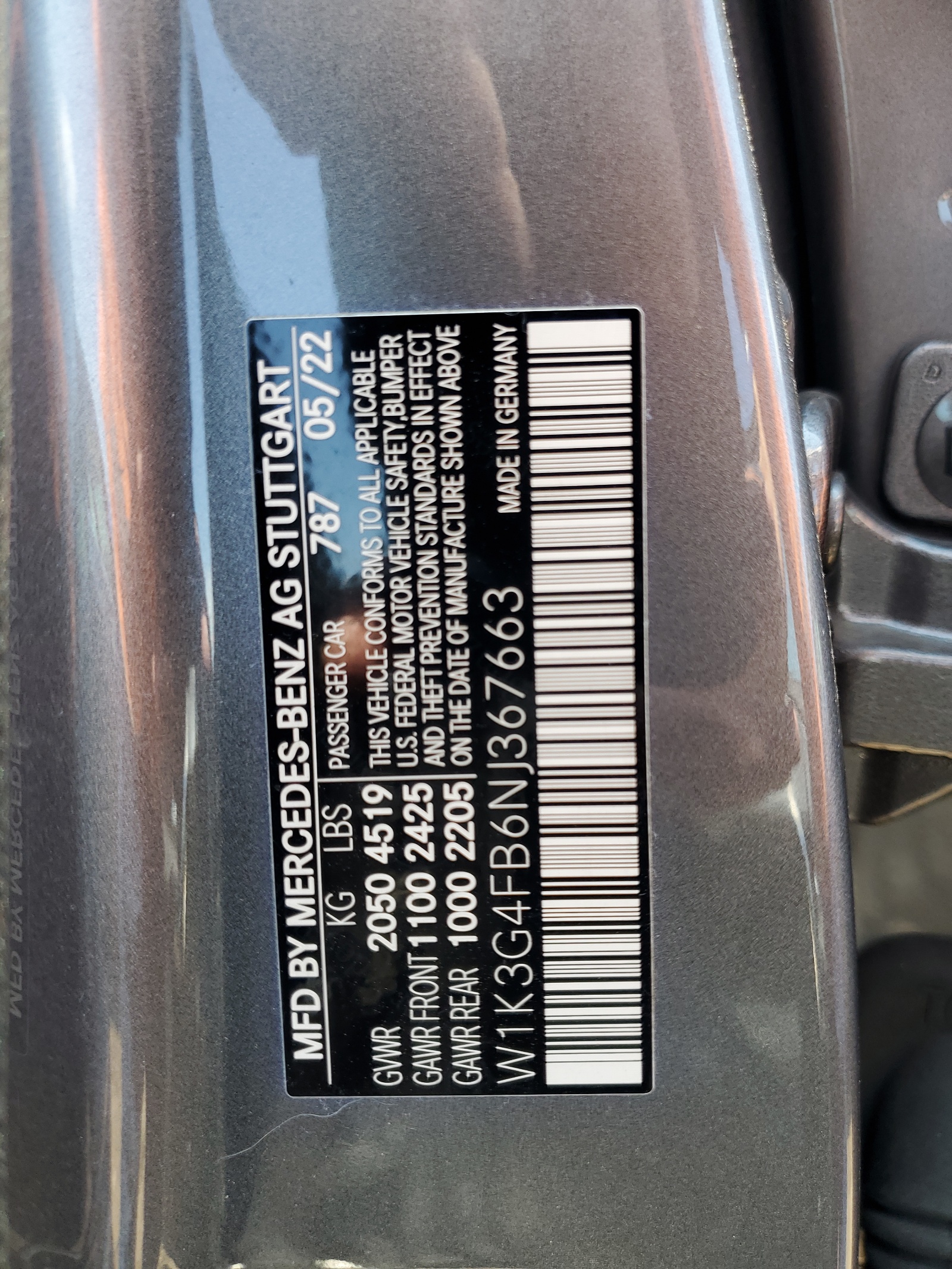 W1K3G4FB6NJ367663 2022 Mercedes-Benz A 220 4Matic