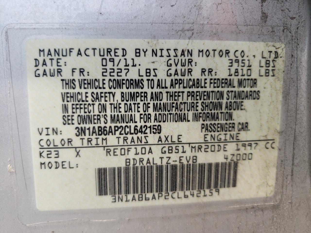 2012 Nissan Sentra - Image 12