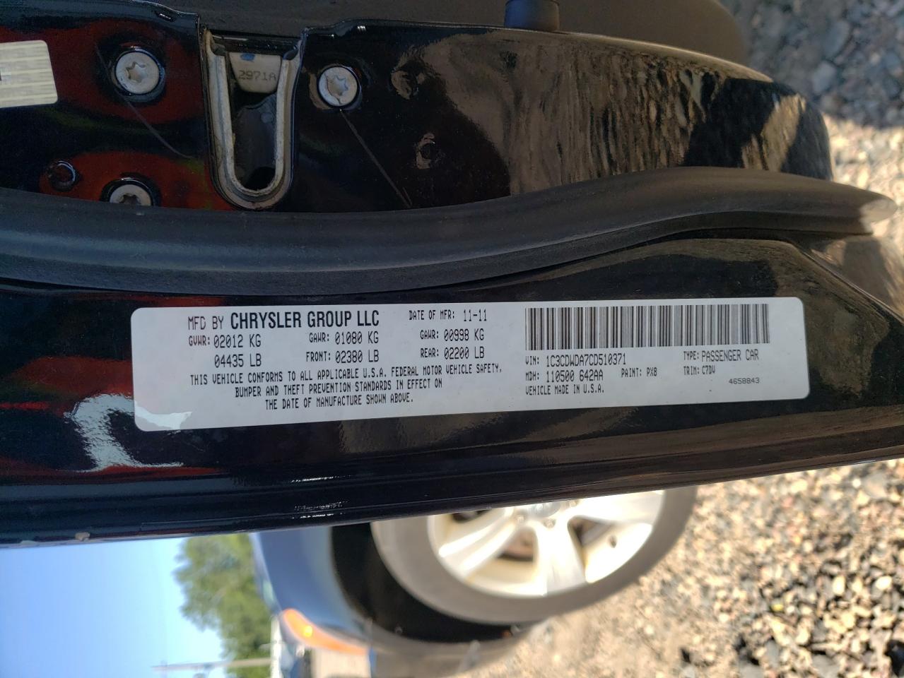 1C3CDWDA7CD510371 2012 Dodge Caliber Sxt