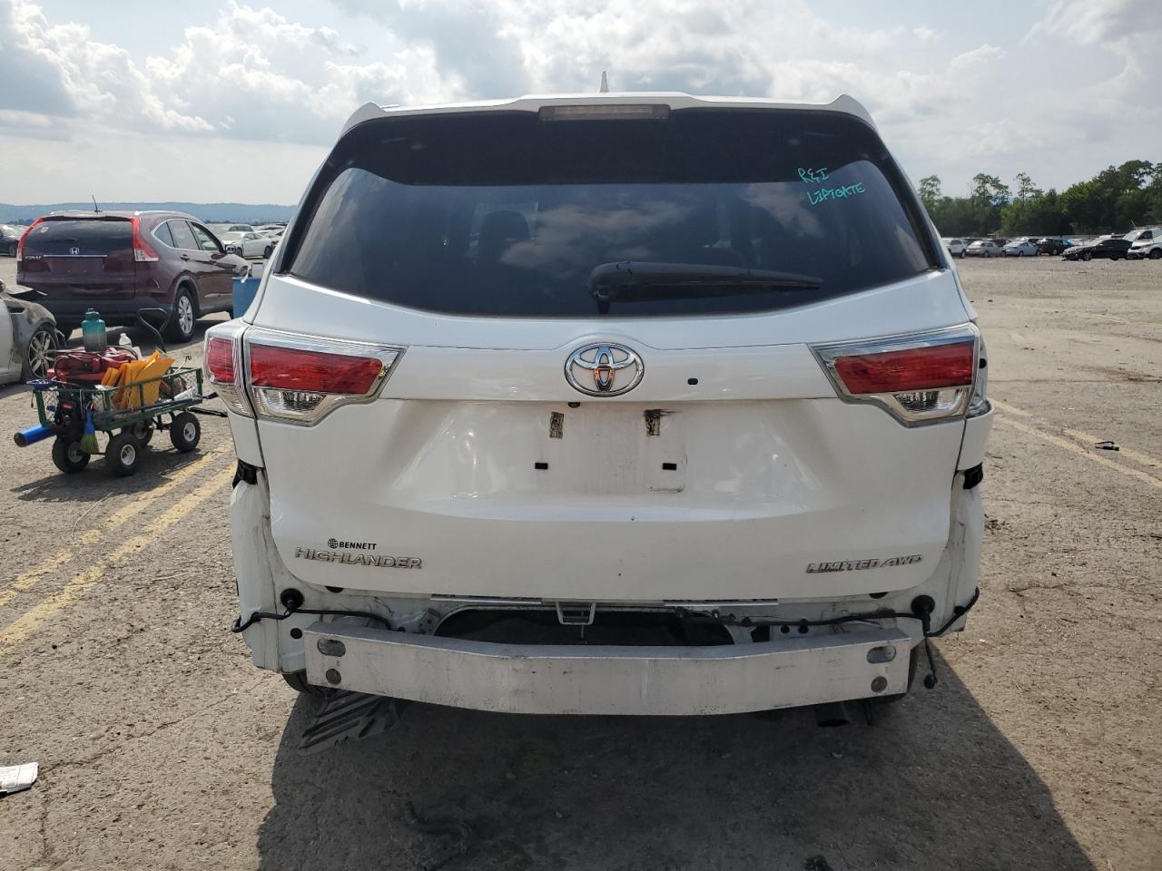 2016 Toyota Highlander Limited VIN: 5TDDKRFH1GS347597 Lot: 65523394