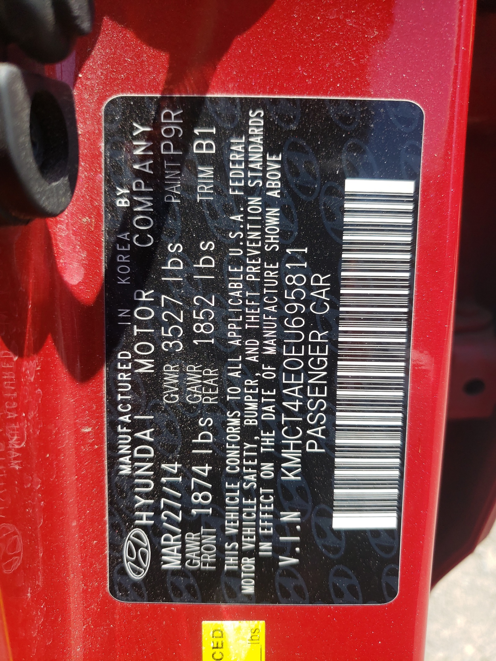 KMHCT4AE0EU695811 2014 Hyundai Accent Gls