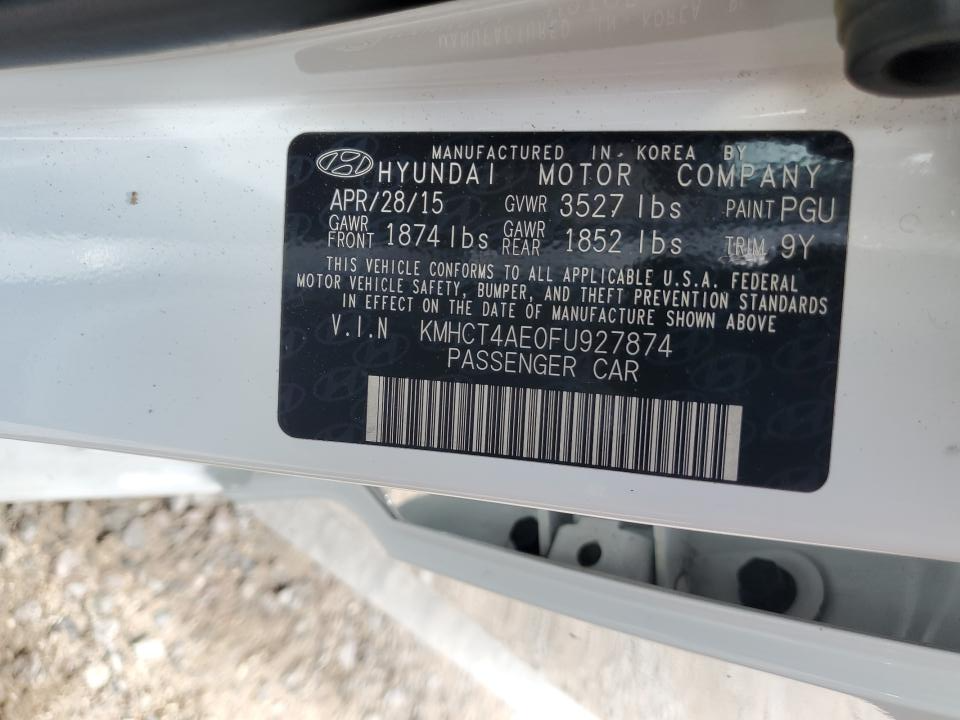 KMHCT4AE0FU927874 2015 Hyundai Accent Gls