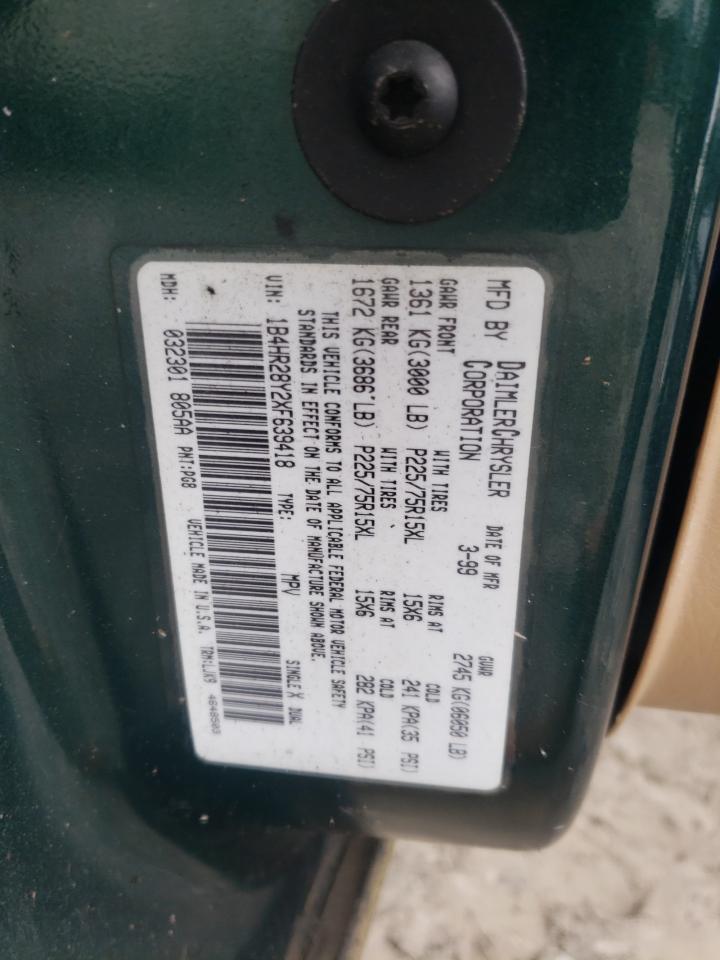 1999 Dodge Durango VIN: 1B4HR28Y2XF639418 Lot: 64981934