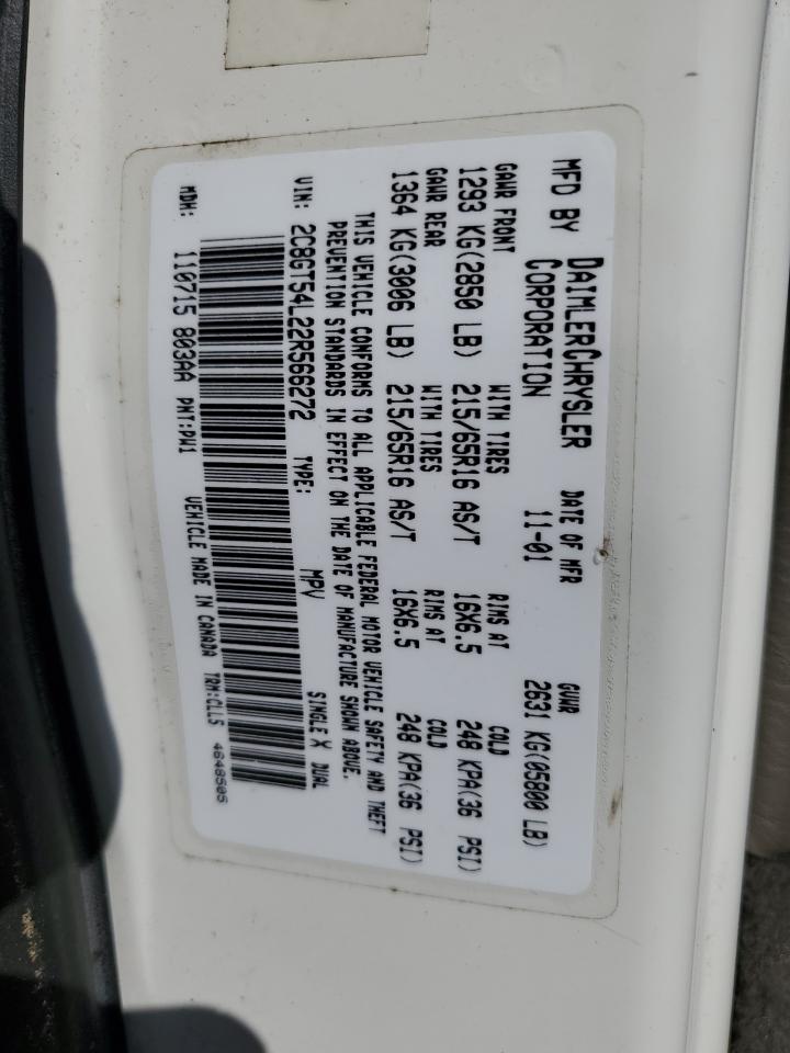 2002 Chrysler Town & Country Lxi VIN: 2C8GT54L22R566272 Lot: 61597354
