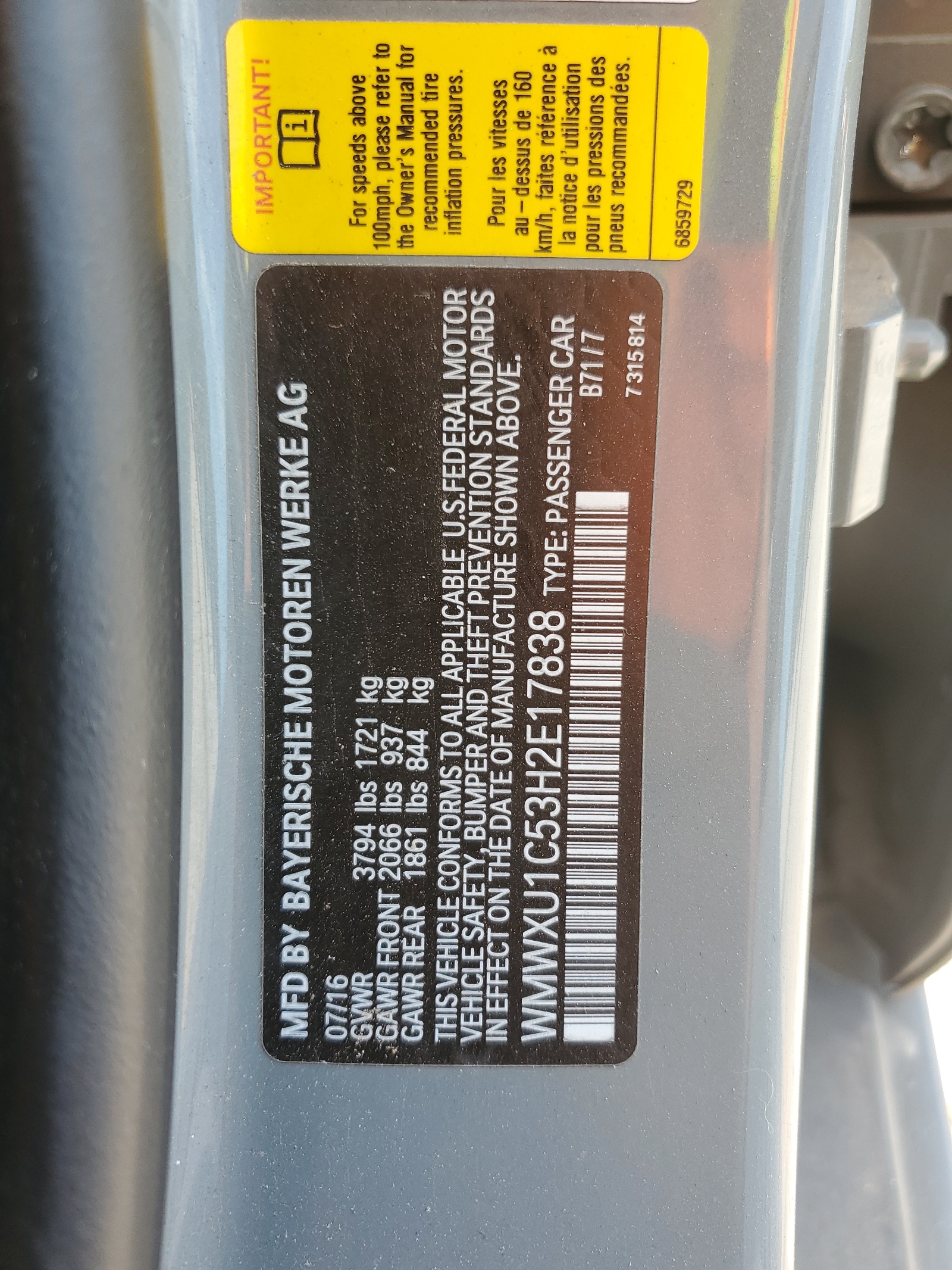 WMWXU1C53H2E17838 2017 Mini Cooper