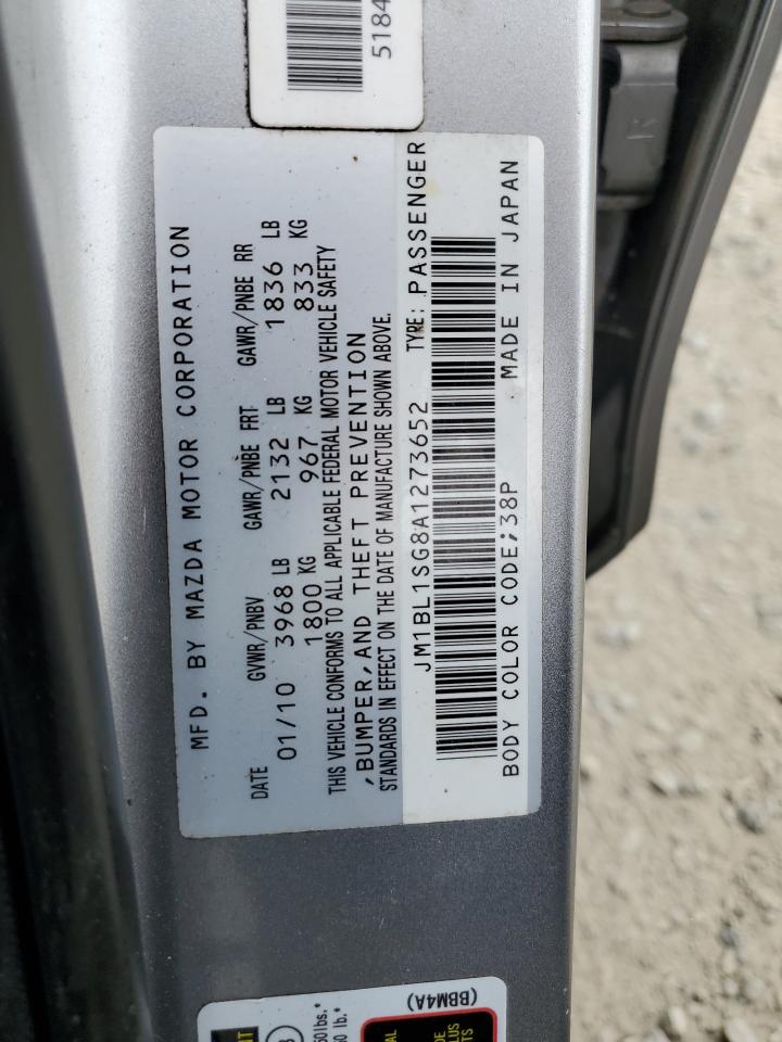 2010 Mazda 3 I VIN: JM1BL1SG8A1273652 Lot: 63680604