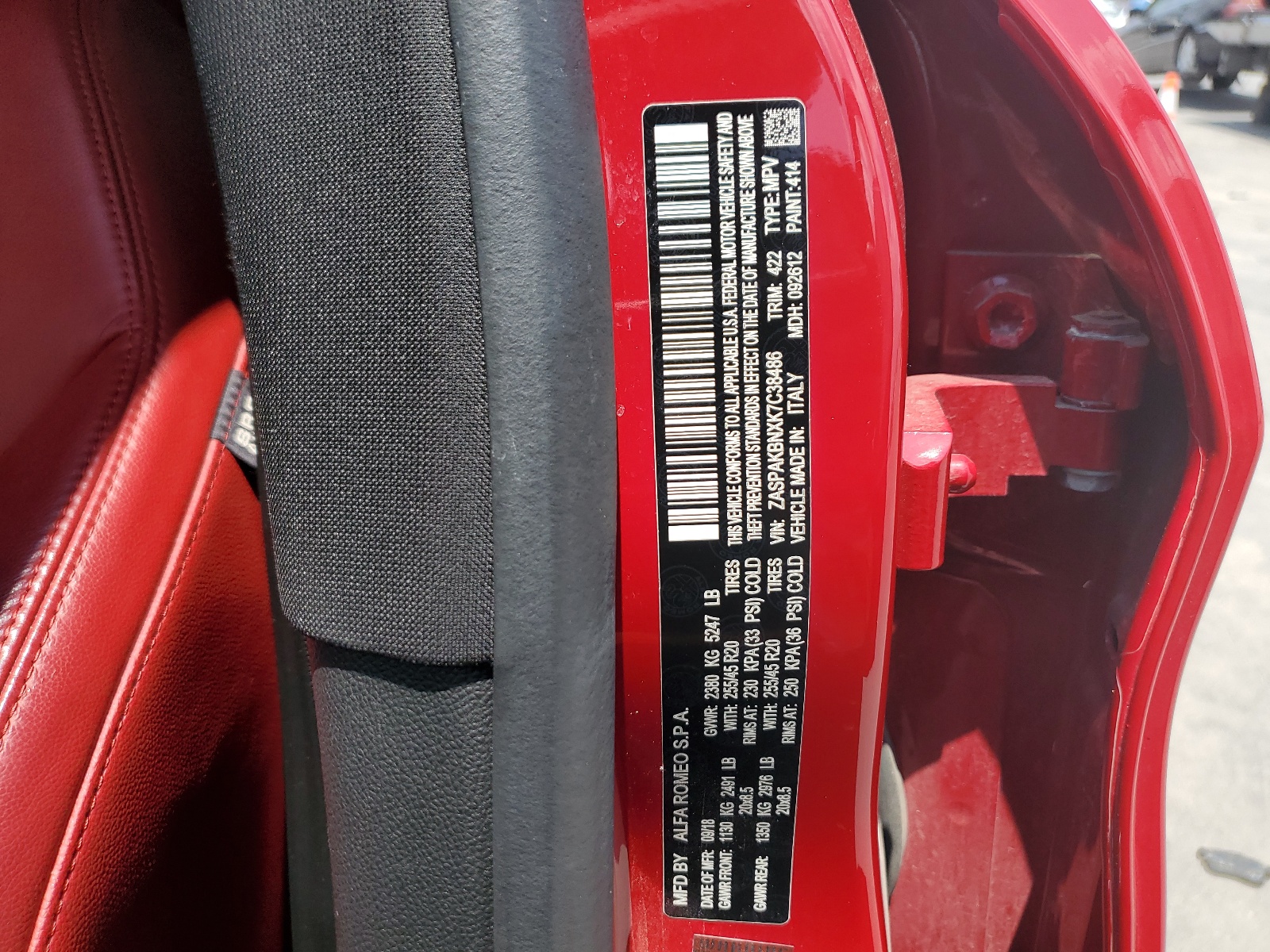 ZASPAKBNXK7C38486 2019 Alfa Romeo Stelvio Ti