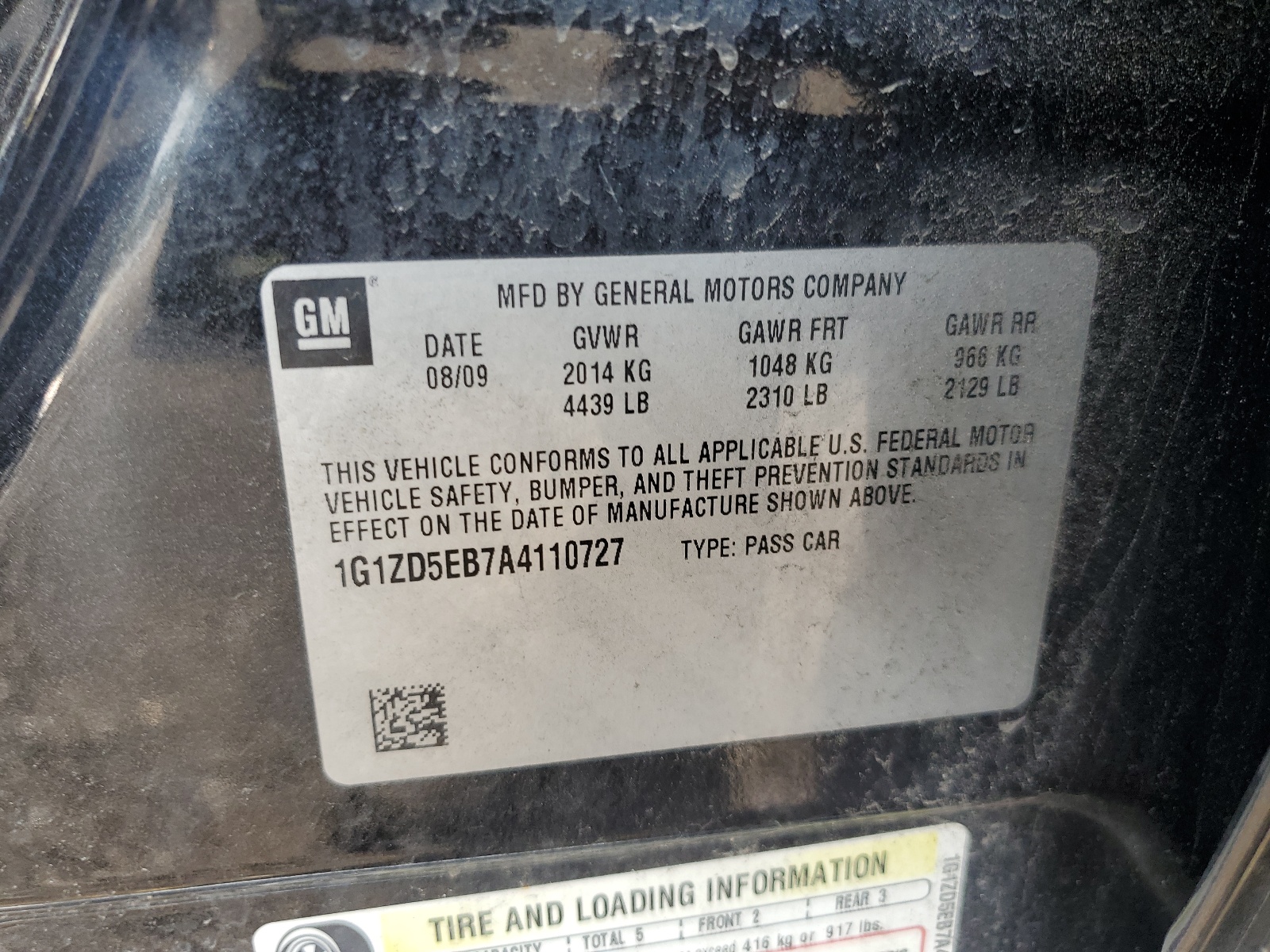 1G1ZD5EB7A4110727 2010 Chevrolet Malibu 2Lt