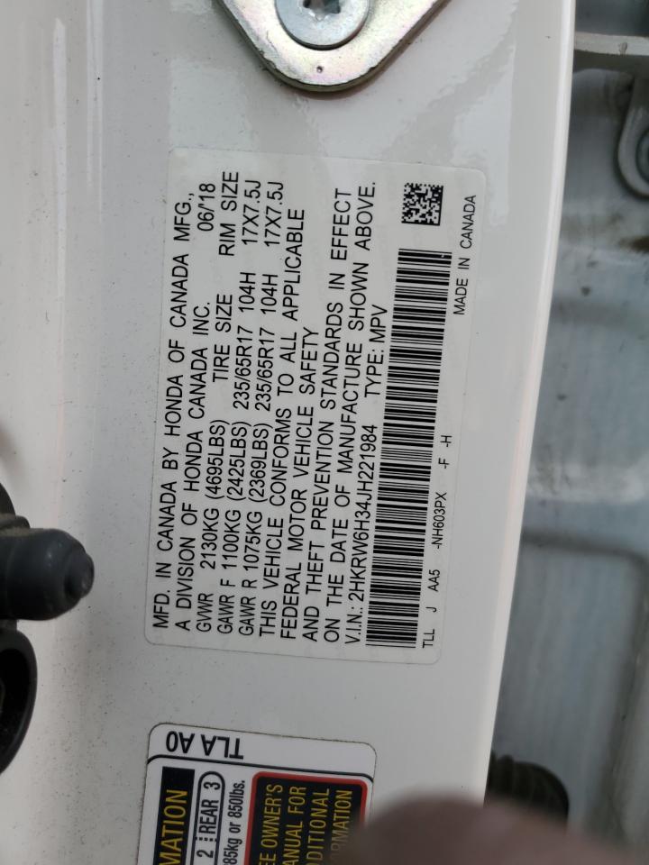 2018 Honda Cr-V Lx VIN: 2HKRW6H34JH221984 Lot: 62467494