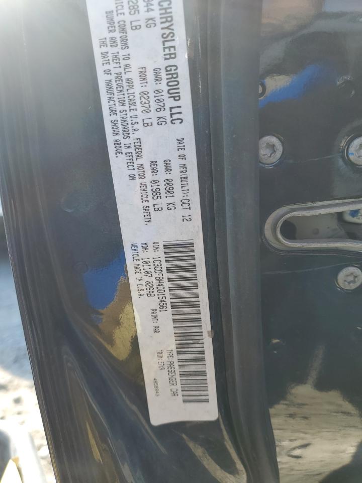 2013 Dodge Dart Sxt VIN: 1C3CDFBH4DD154561 Lot: 62080094