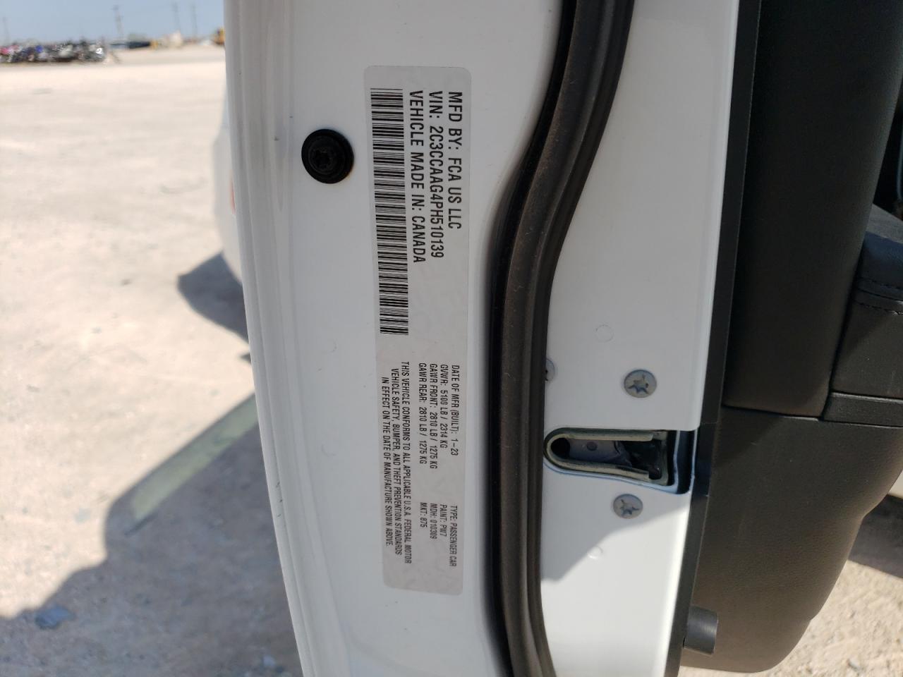 2023 Chrysler 300 Touring VIN: 2C3CCAAG4PH510139 Lot: 63332564