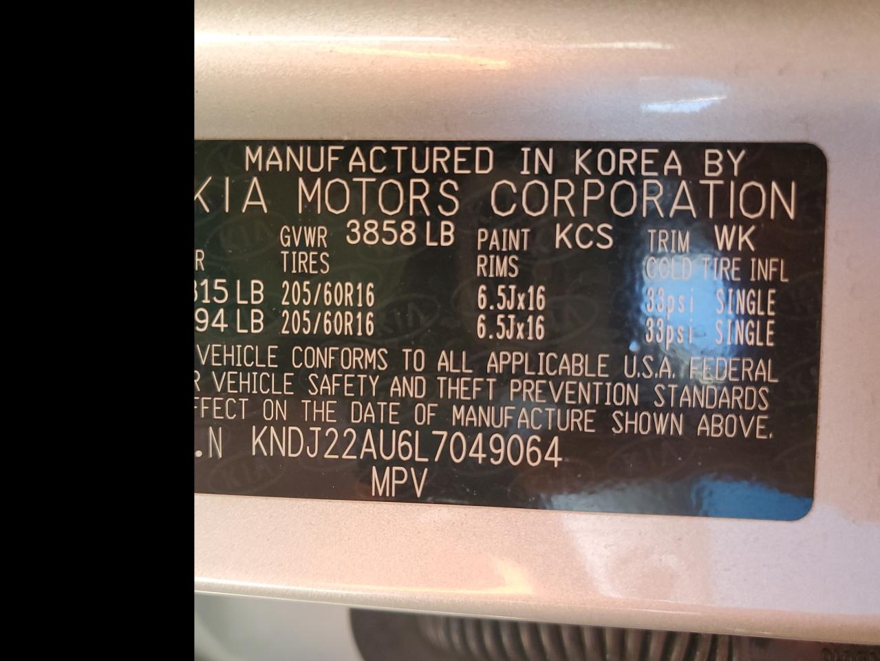 2020 Kia Soul Lx VIN: KNDJ22AU6L7049064 Lot: 63916744