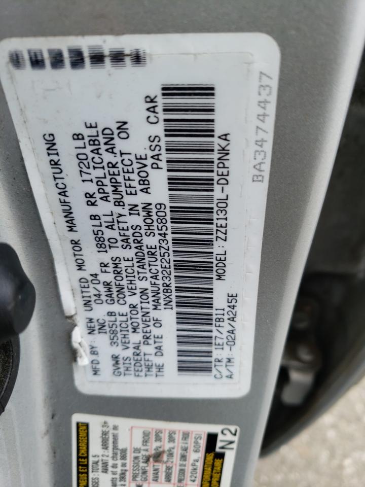 2005 Toyota Corolla Ce VIN: 1NXBR32E25Z345809 Lot: 64608184