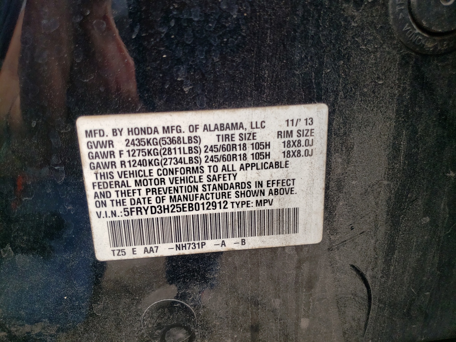 5FRYD3H25EB012912 2014 Acura Mdx