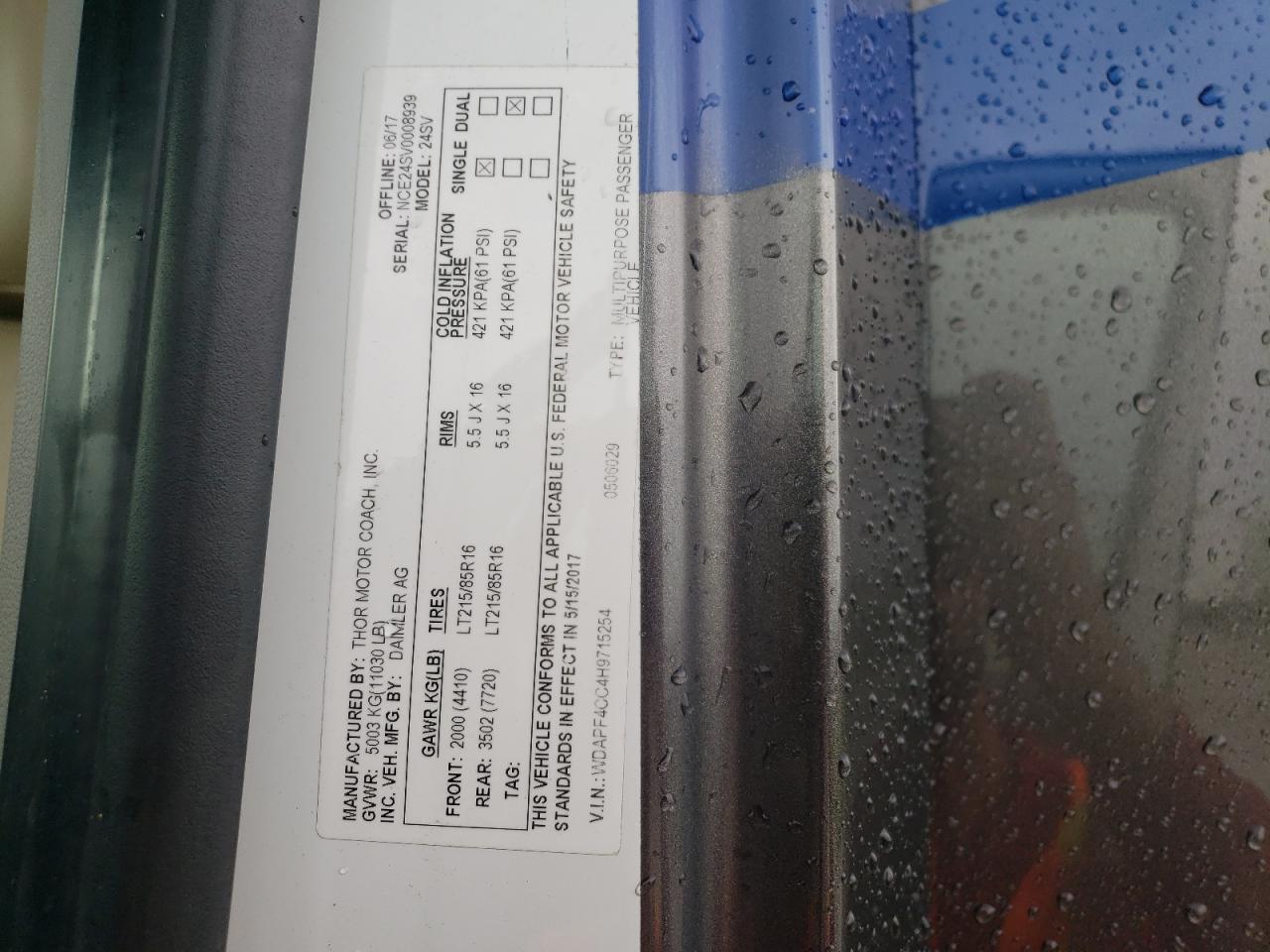 2018 Mercedes-Benz Sprinter 3500 VIN: WDAPF4CC4H9715254 Lot: 45499505