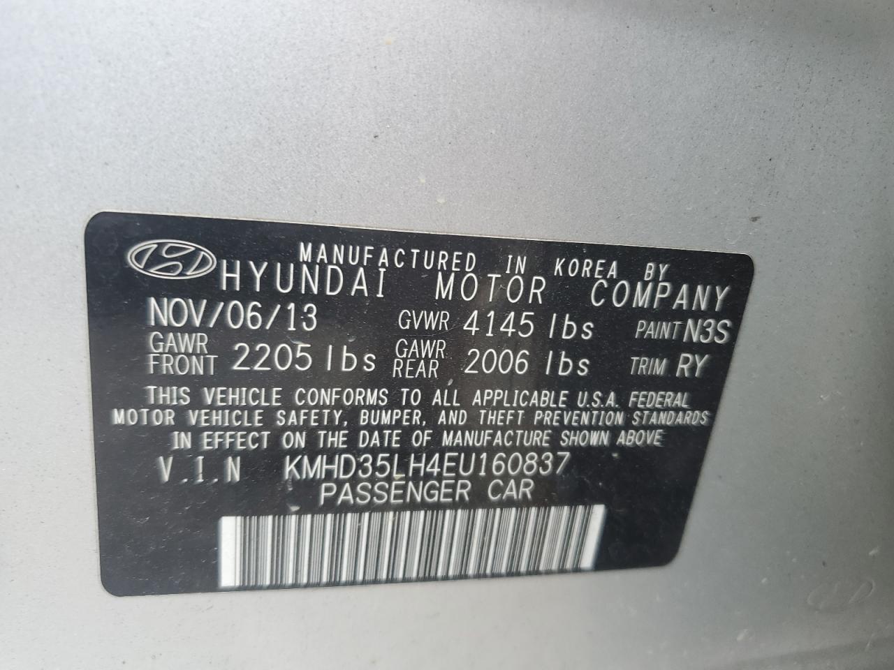 KMHD35LH4EU160837 2014 Hyundai Elantra Gt