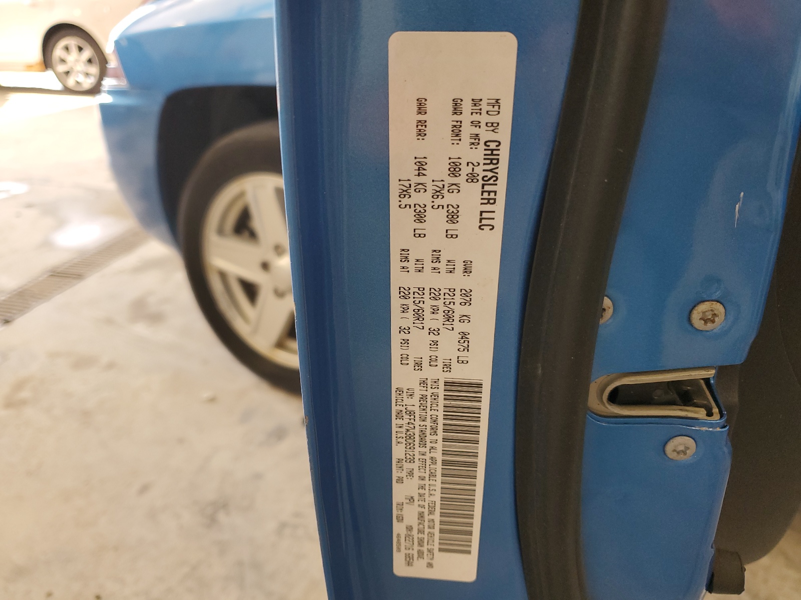 1J8FF47W38D691239 2008 Jeep Compass Sport