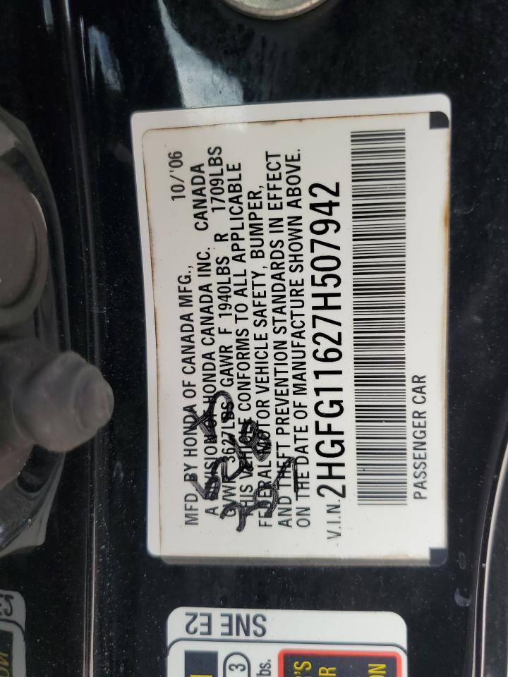 2HGFG11627H507942 2007 Honda Civic Lx