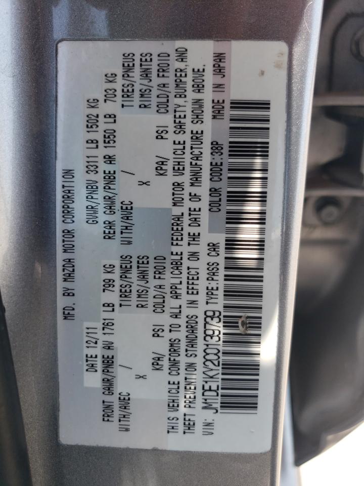 2012 Mazda Mazda2 VIN: JM1DE1KY2C0139739 Lot: 62673494