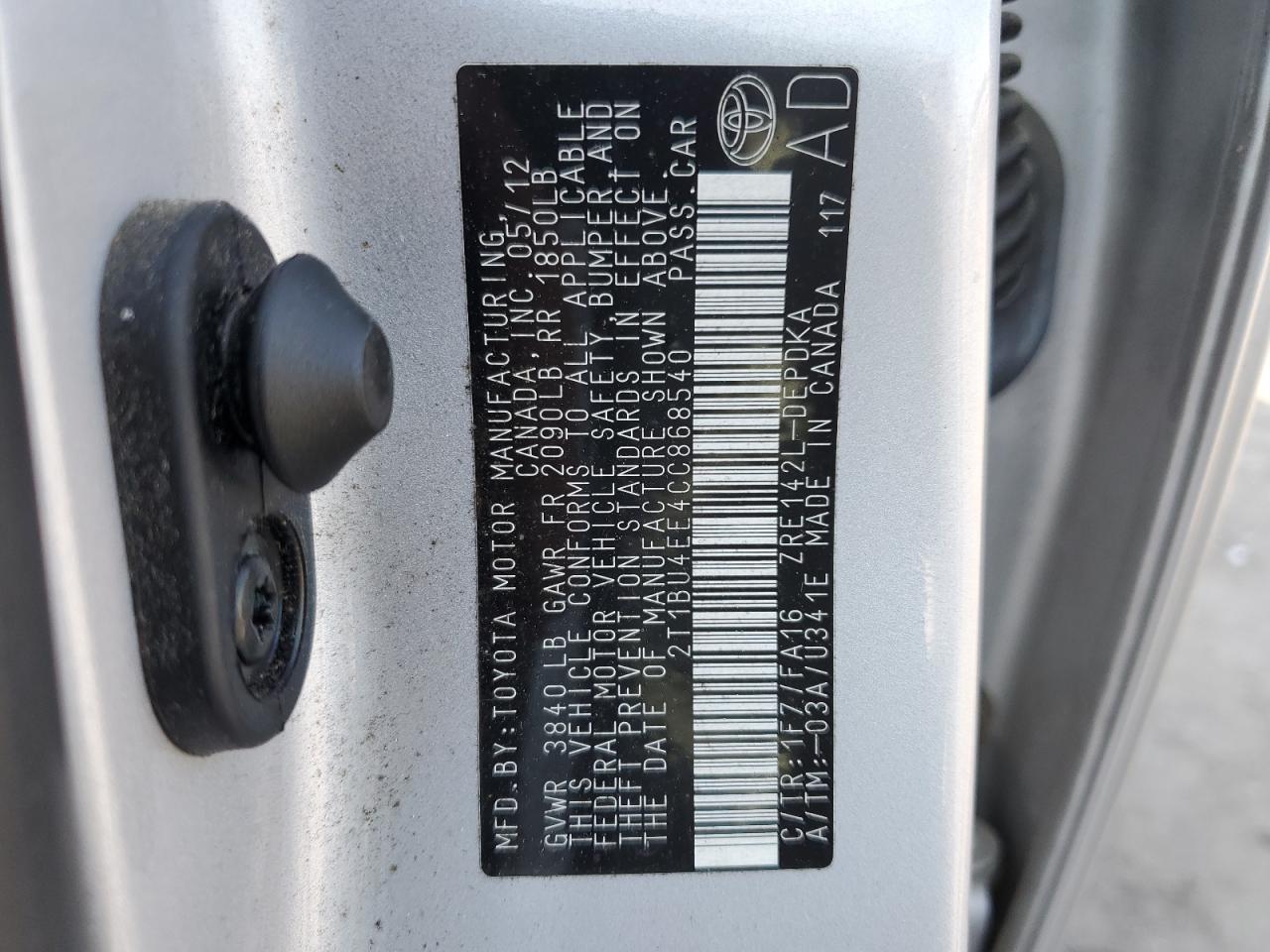 2012 Toyota Corolla - Image 12