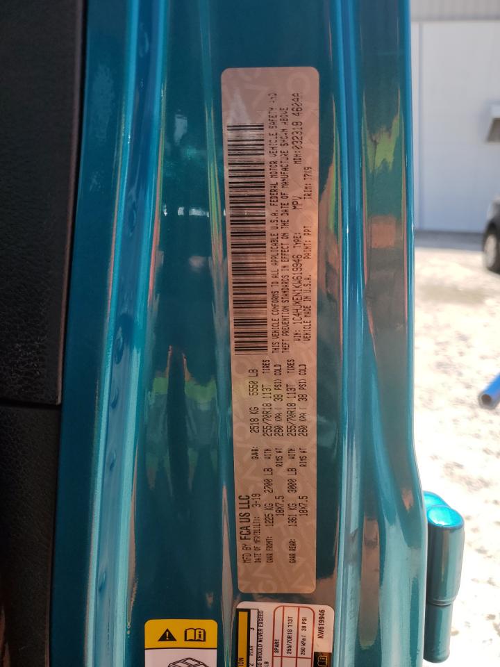 2019 Jeep Wrangler Unlimited Sahara VIN: 1C4HJXEN1KW619946 Lot: 64592774