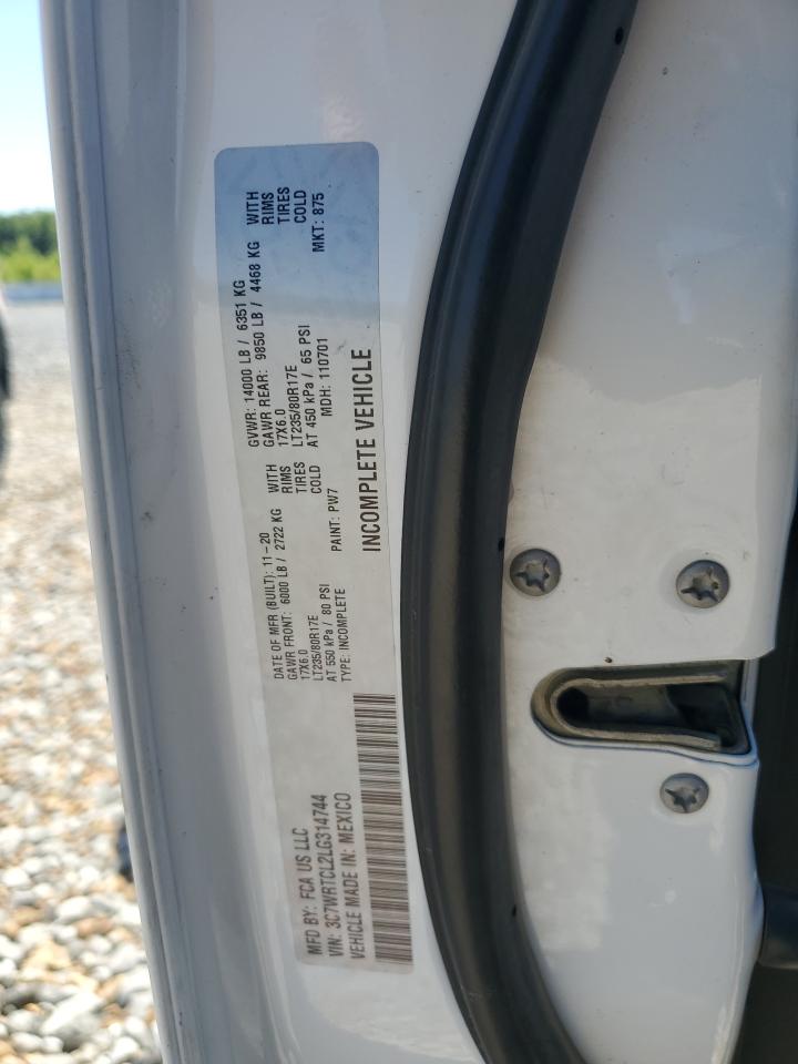 2020 Ram 3500 VIN: 3C7WRTCL2LG314744 Lot: 60737374