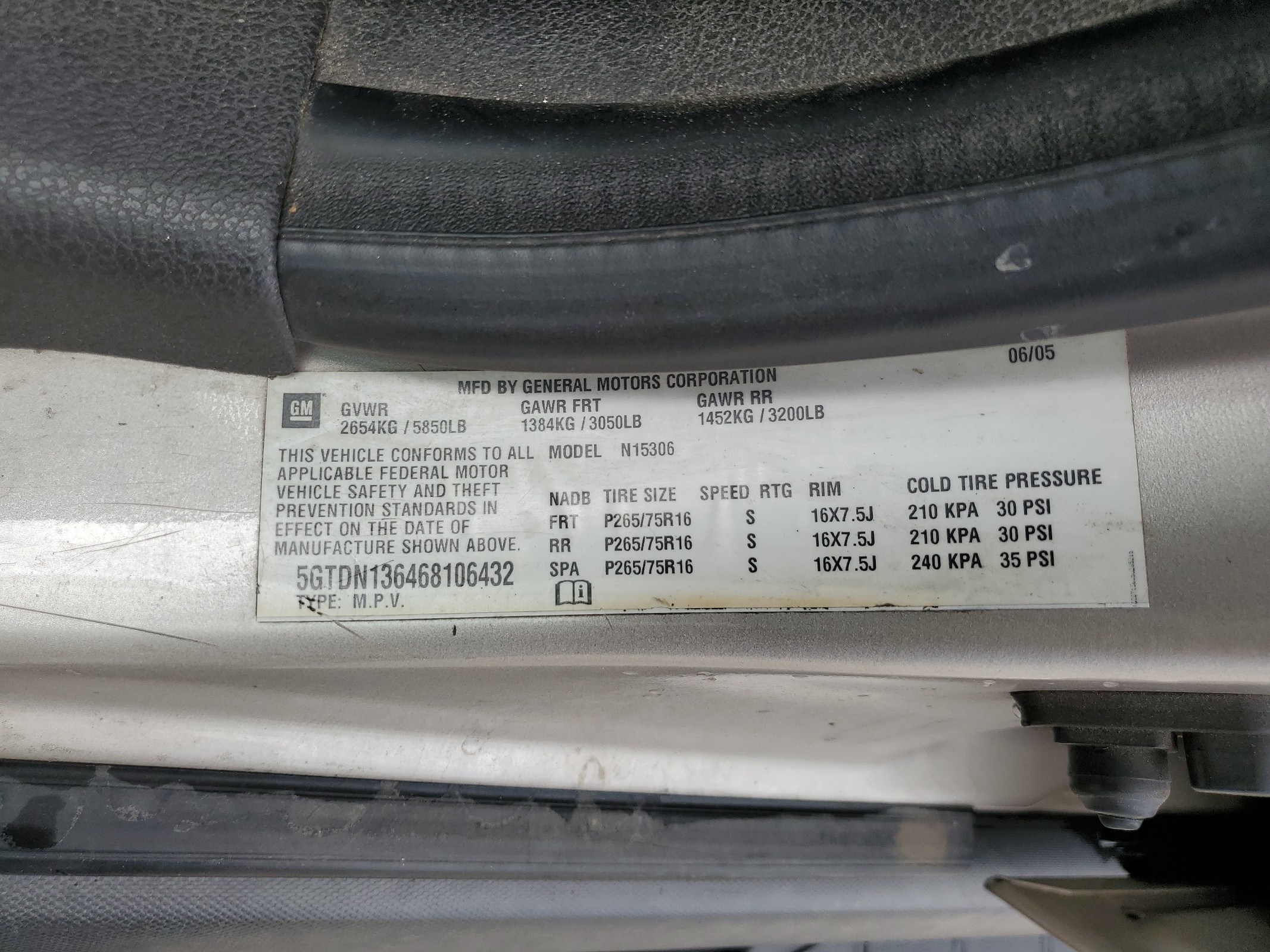 5GTDN136468106432 2006 Hummer H3